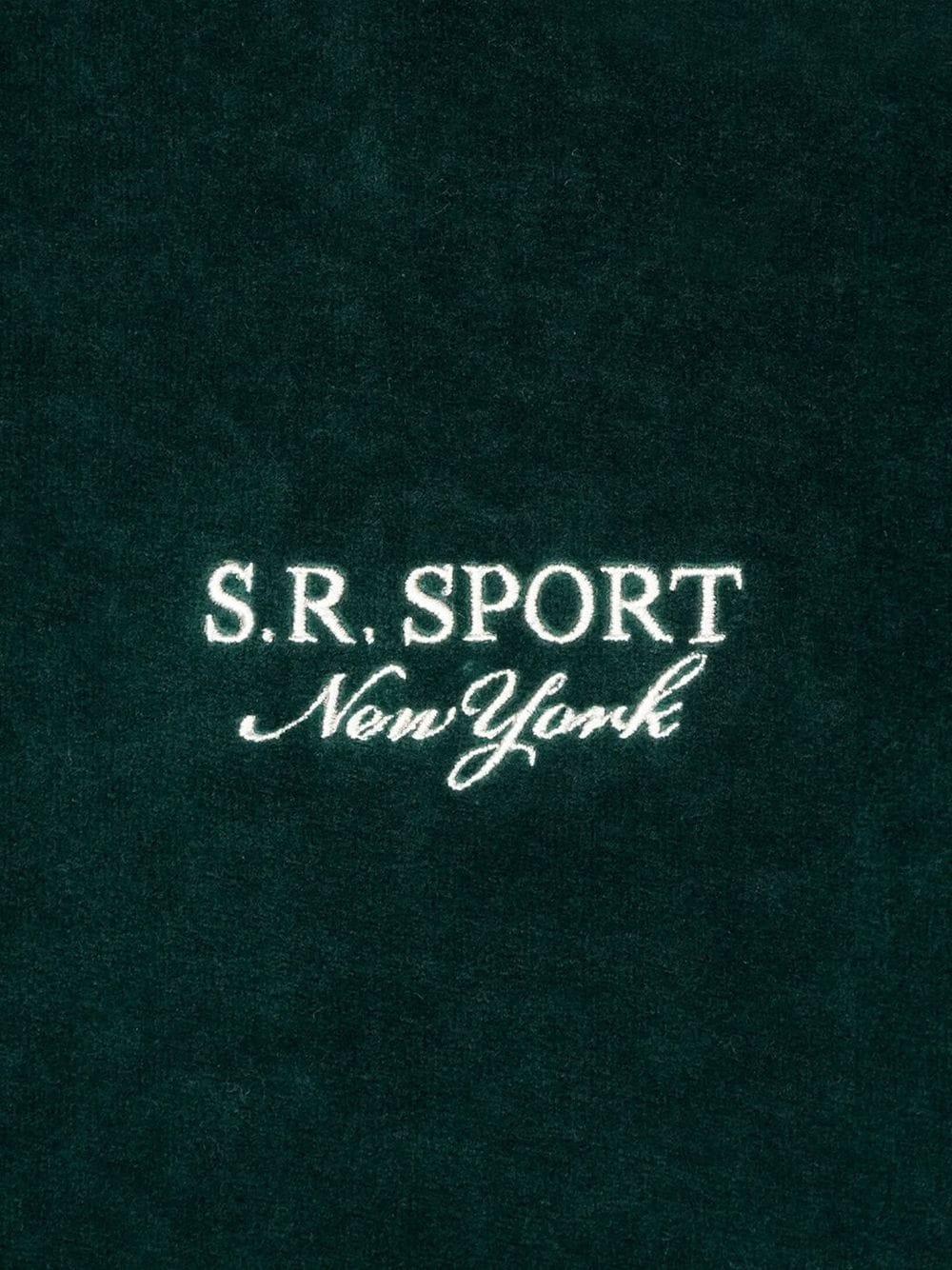 logo-embroidered velour sweatshirt - 3