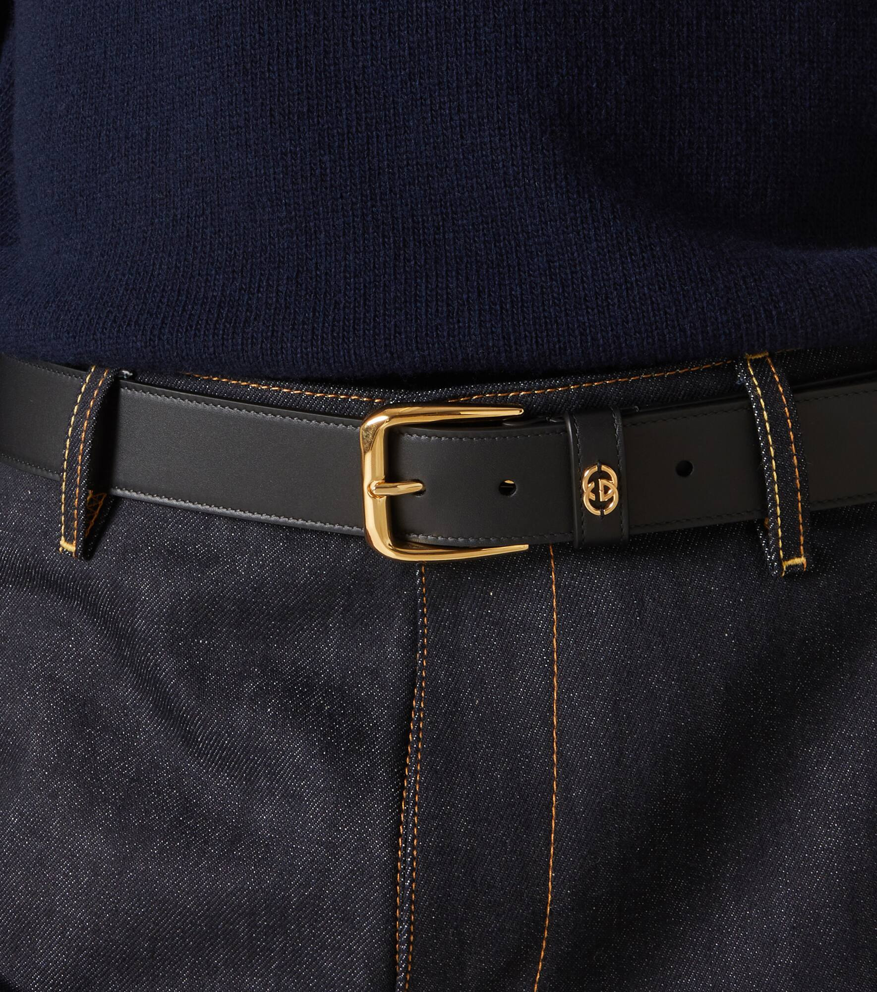 Interlocking G leather belt - 3
