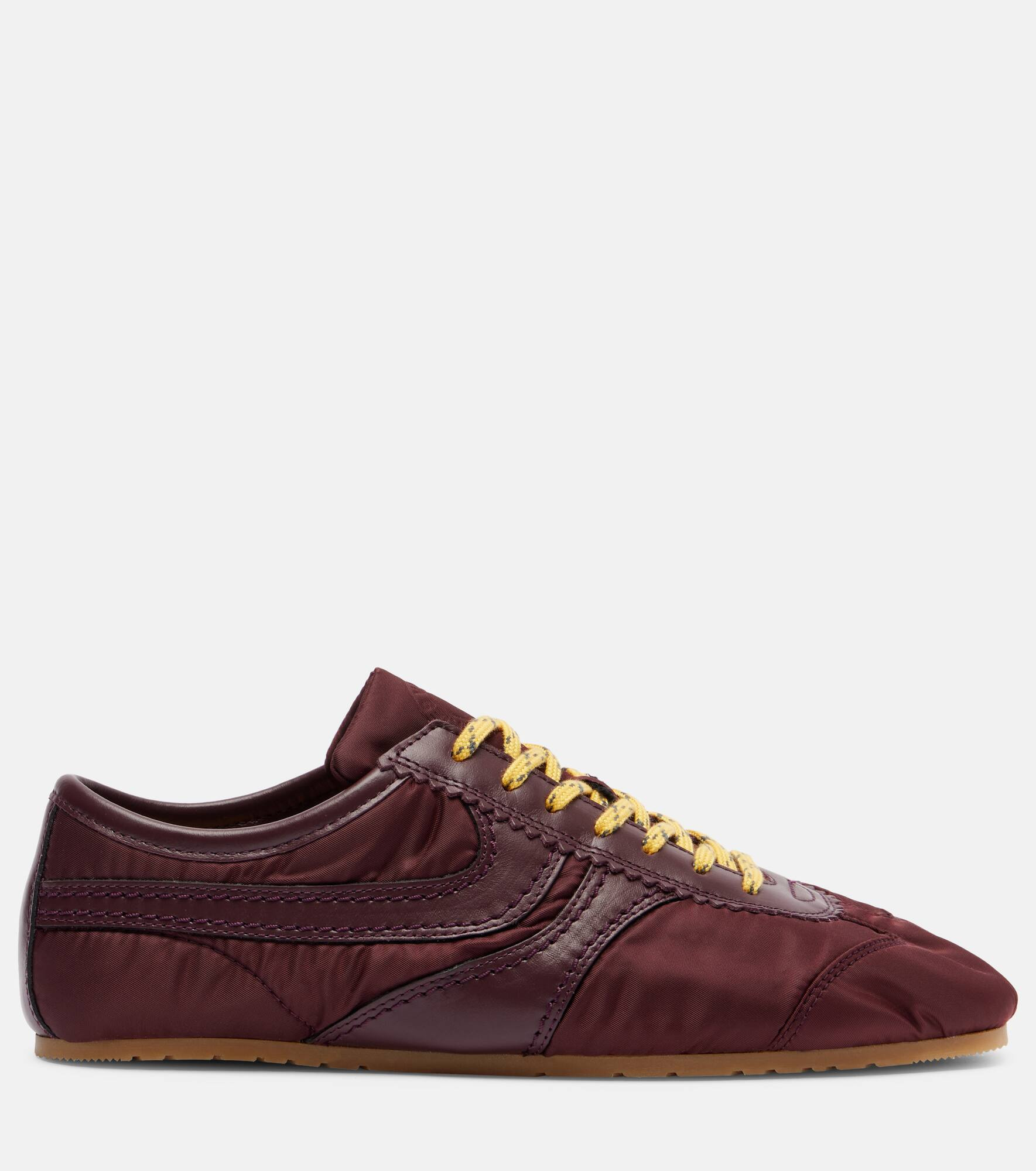 Leather-trimmed sneakers - 4