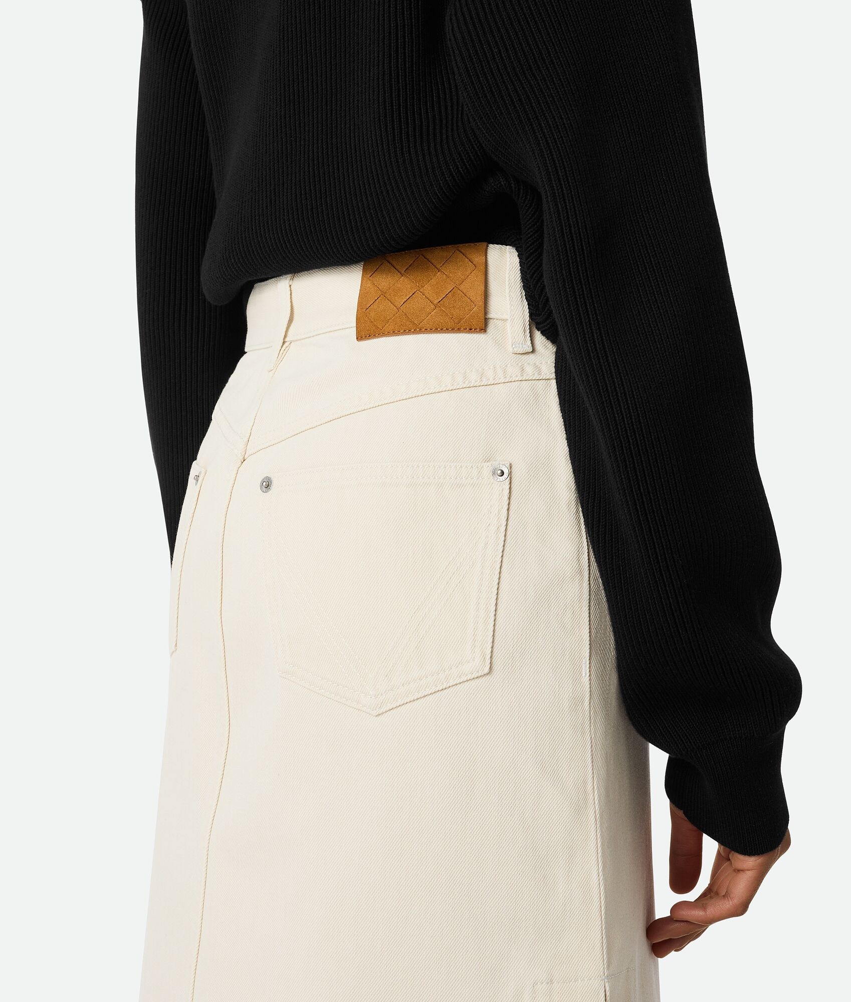 Colored Denim Skirt - 4