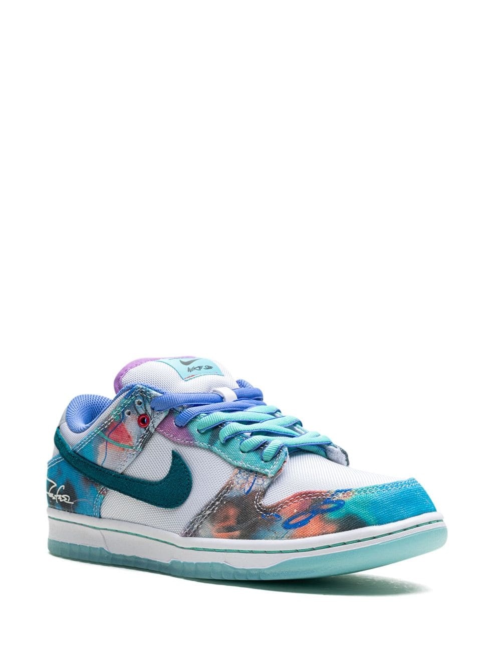 x Futura Laboratories SB Dunk Low "Bleached Aqua" sneakers - 2