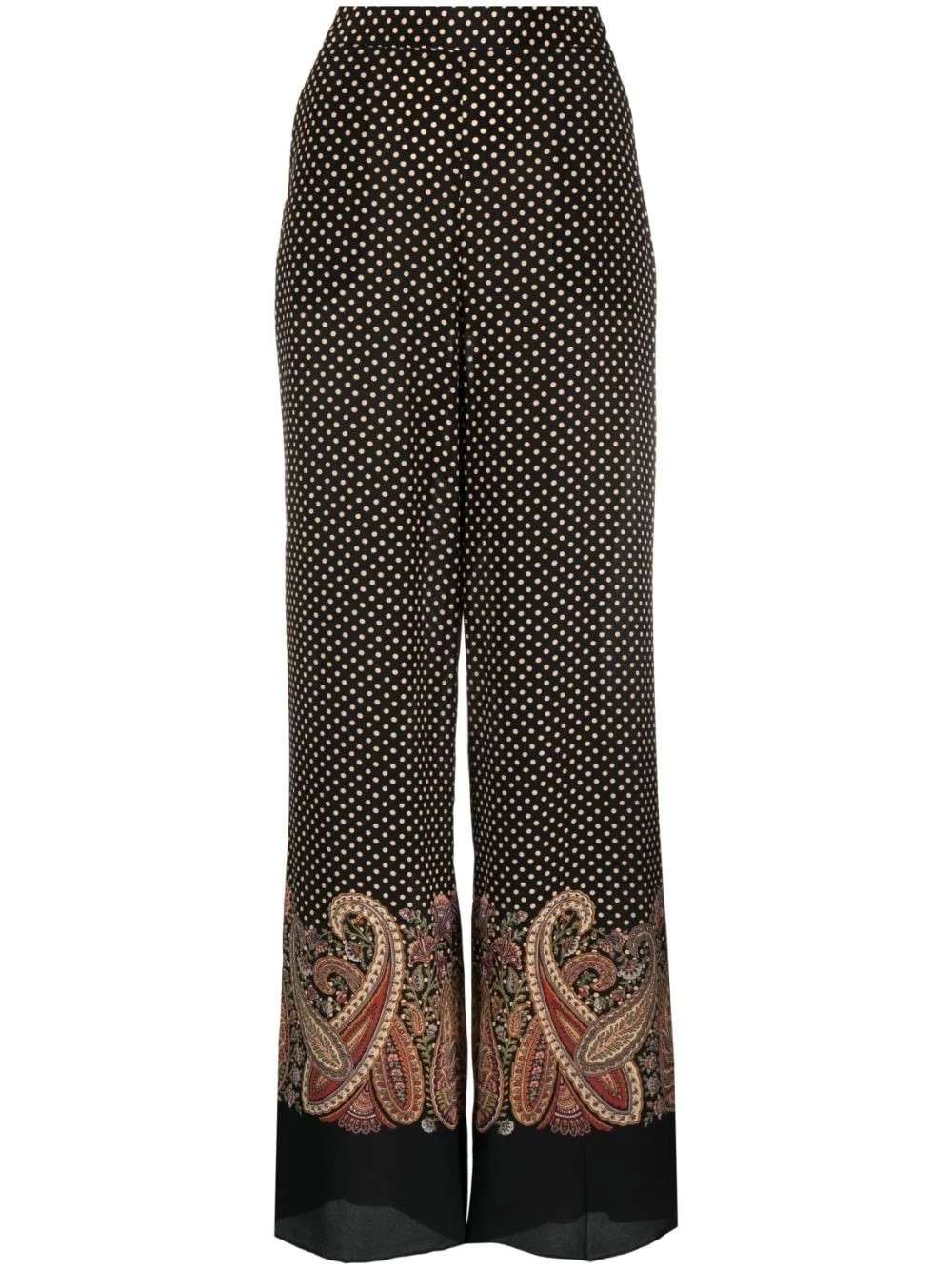 paisley-print wide-leg trousers - 1