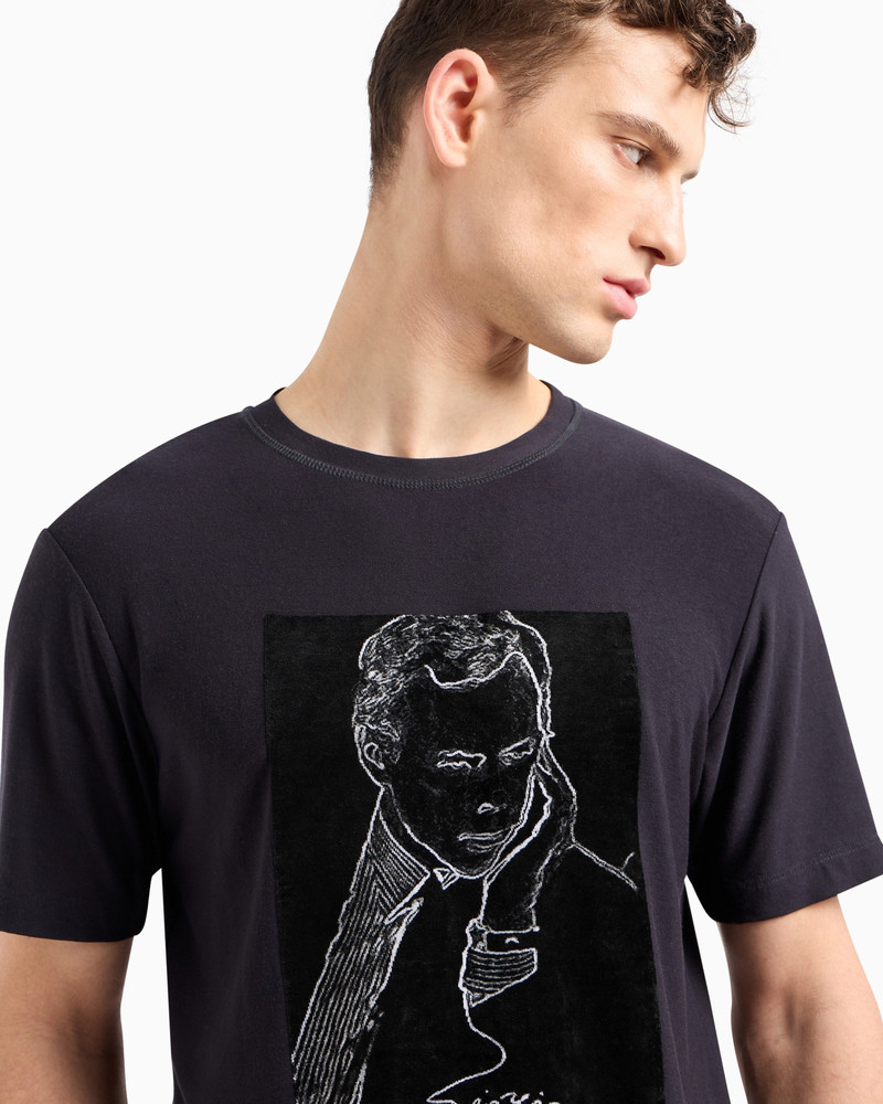 Crew-neck T-shirt in viscose jersey 5