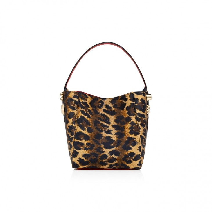 Christian Louboutin Cabachic Mini Leopard-Print Bucket Bag