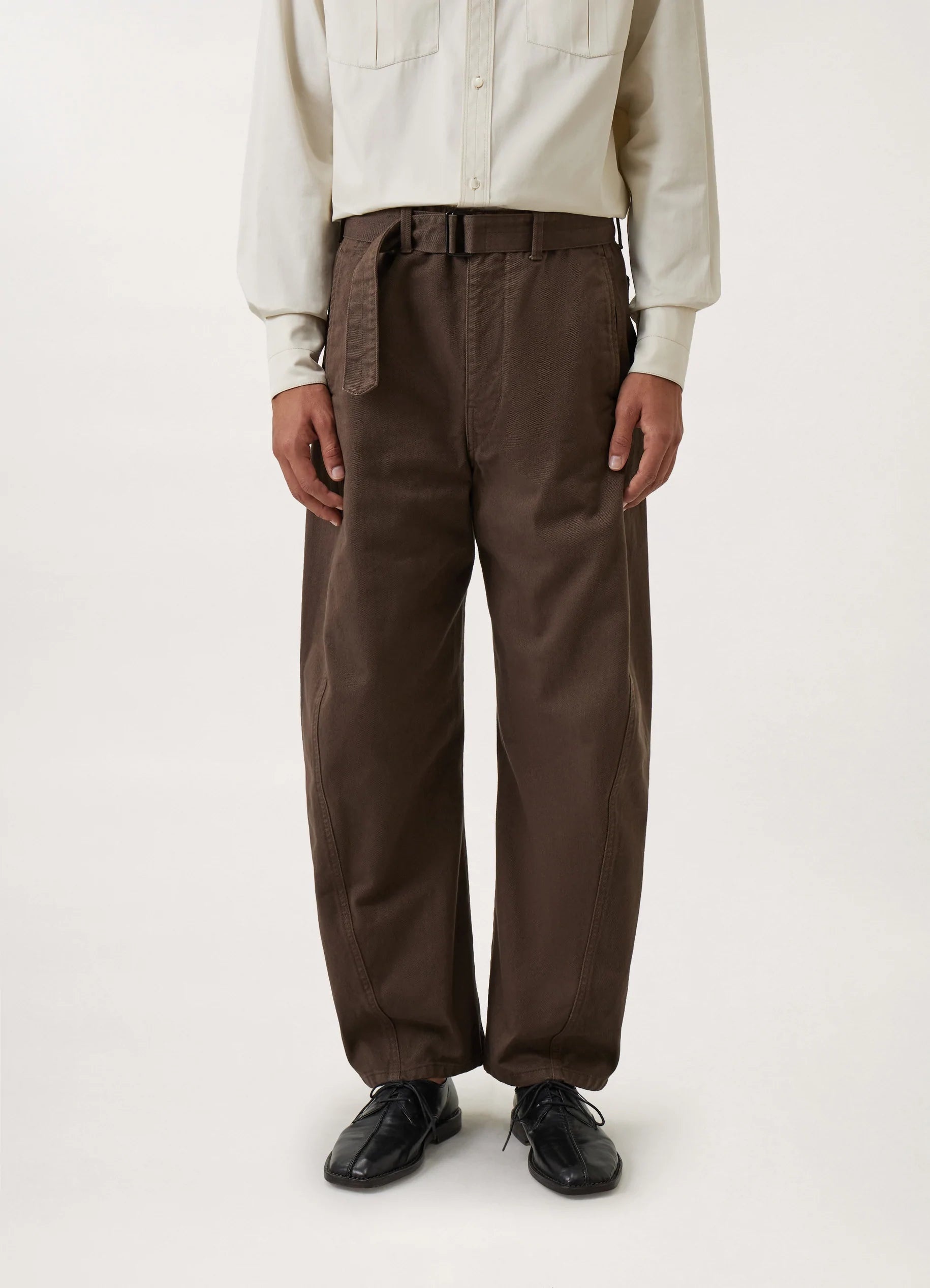 TWISTED BELTED PANTS
GARMENT DYED DENIM - 6