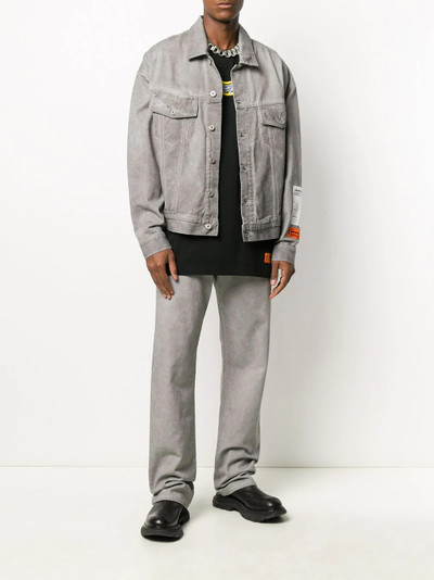 Heron Preston logo-patch denim jacket outlook