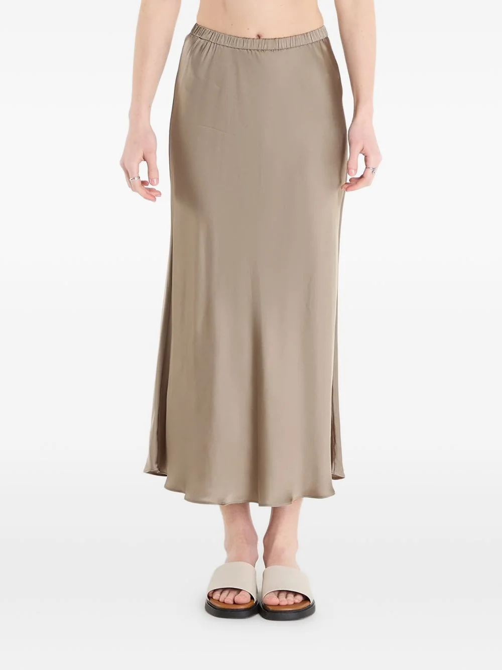 elasticated-waist midi skirt - 1