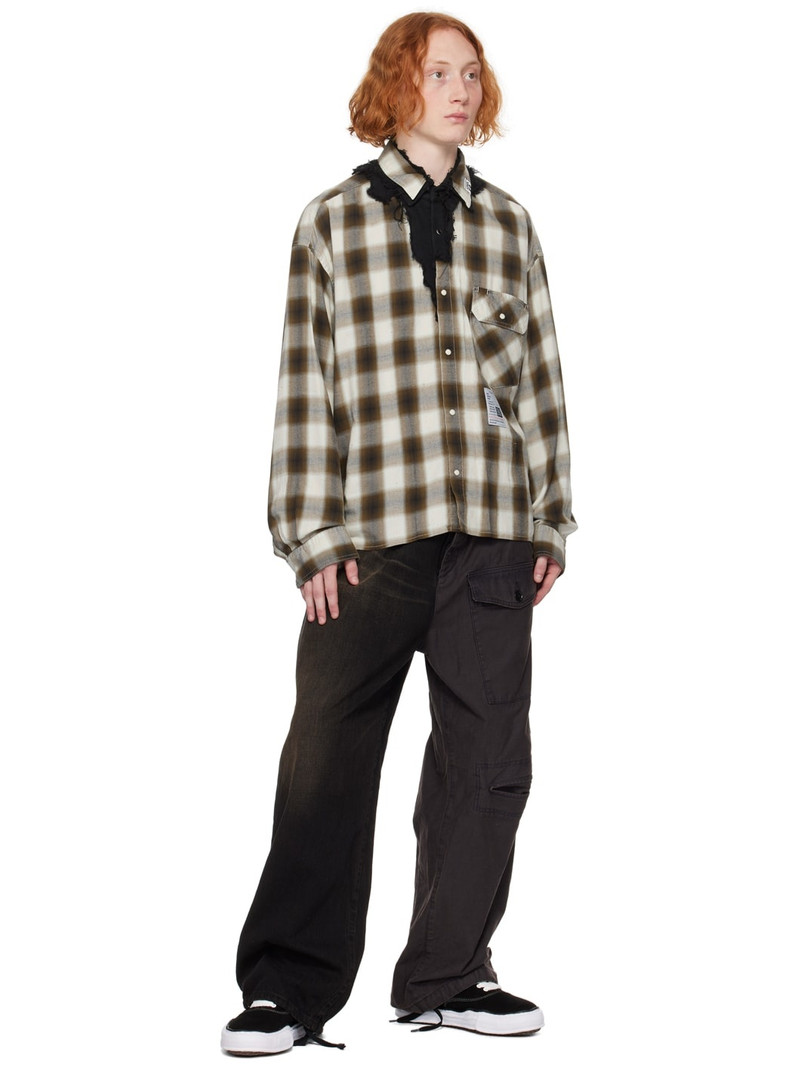 Maison MIHARAYASUHIRO Brown & Off-White Layered Collar Shirt outlook