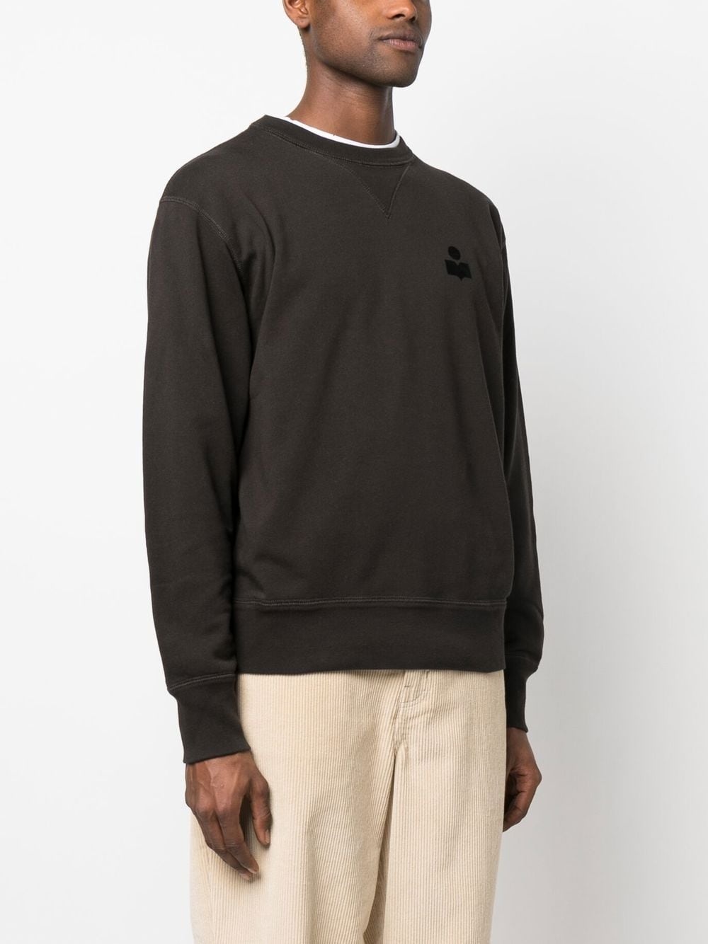 crew-neck cotton-blend sweatshirt - 3