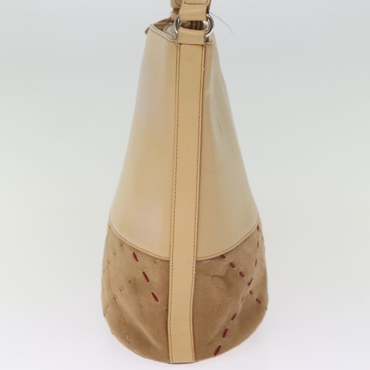 Burberry Shoulder Bag Suede Leather Beige - 4