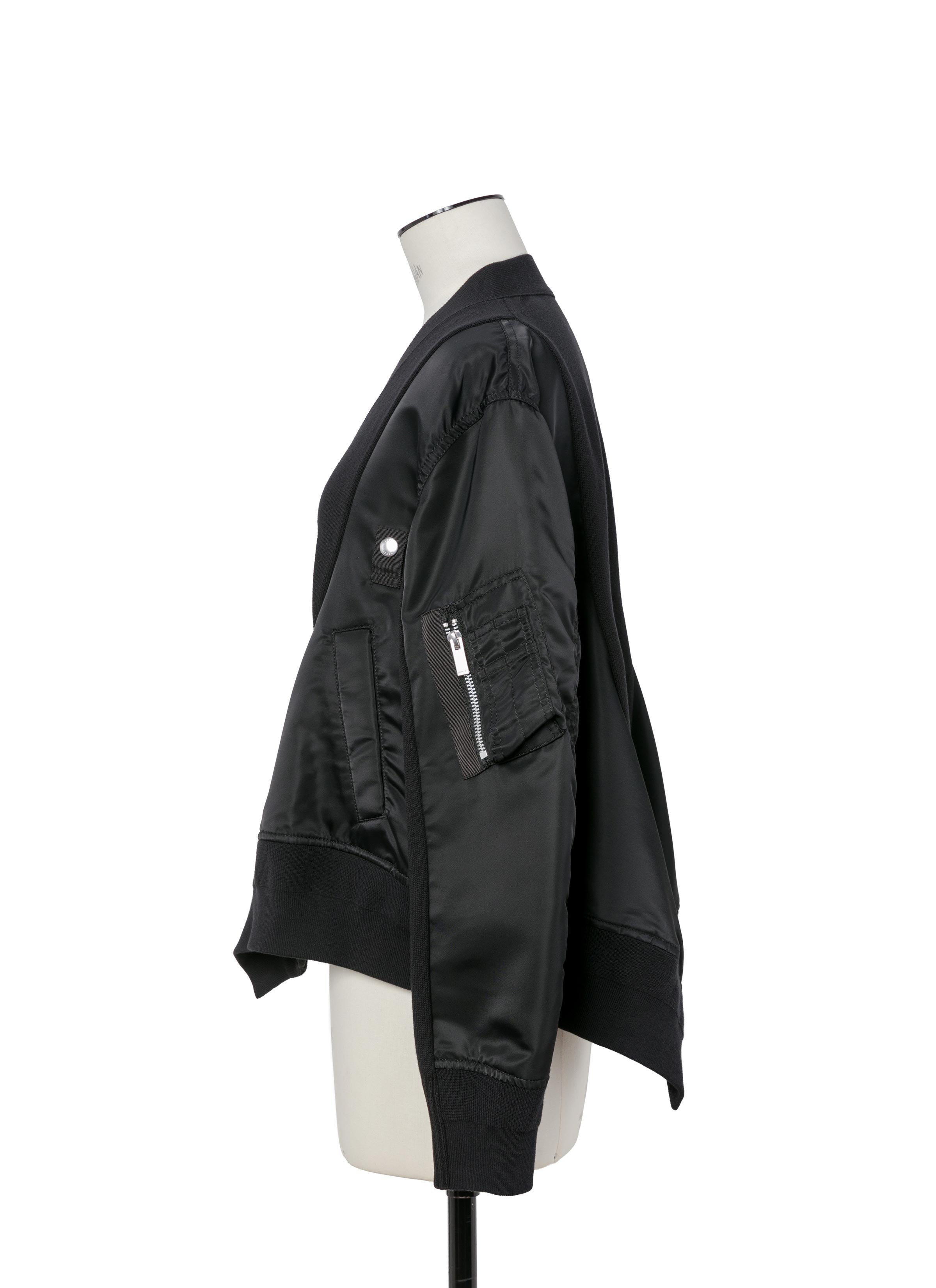 Nylon Twill x Knit Cardigan - 3