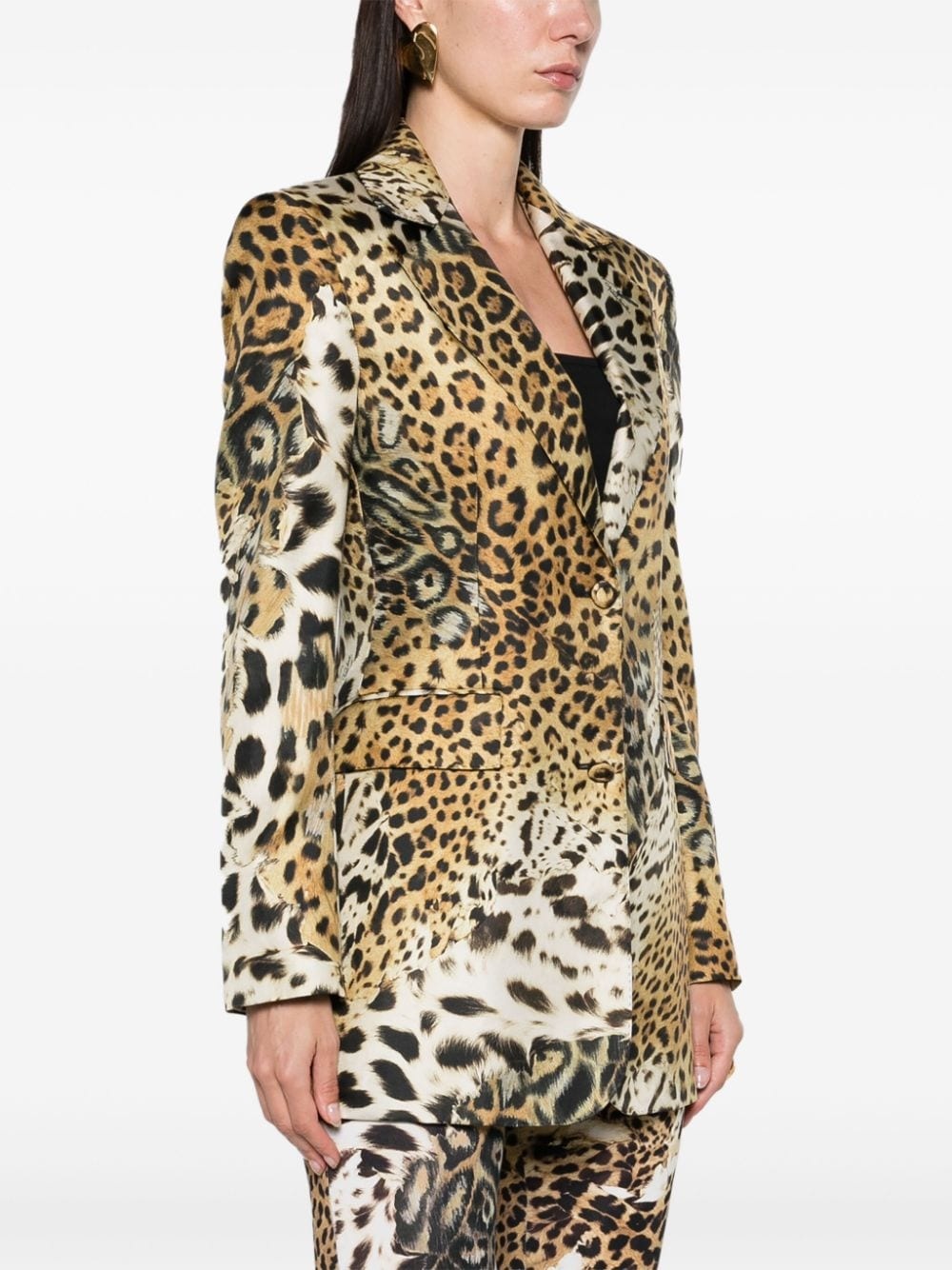 Jaguar Skin-print silk blazer - 3