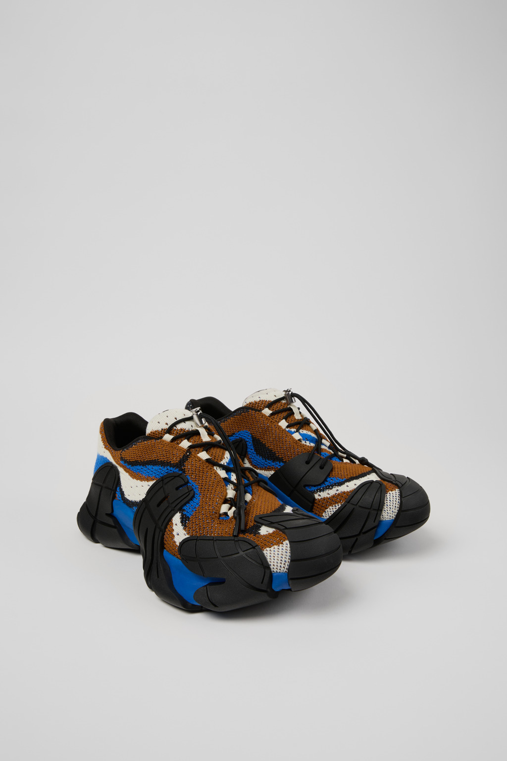 Blue-Black Textile Sneakers - 2