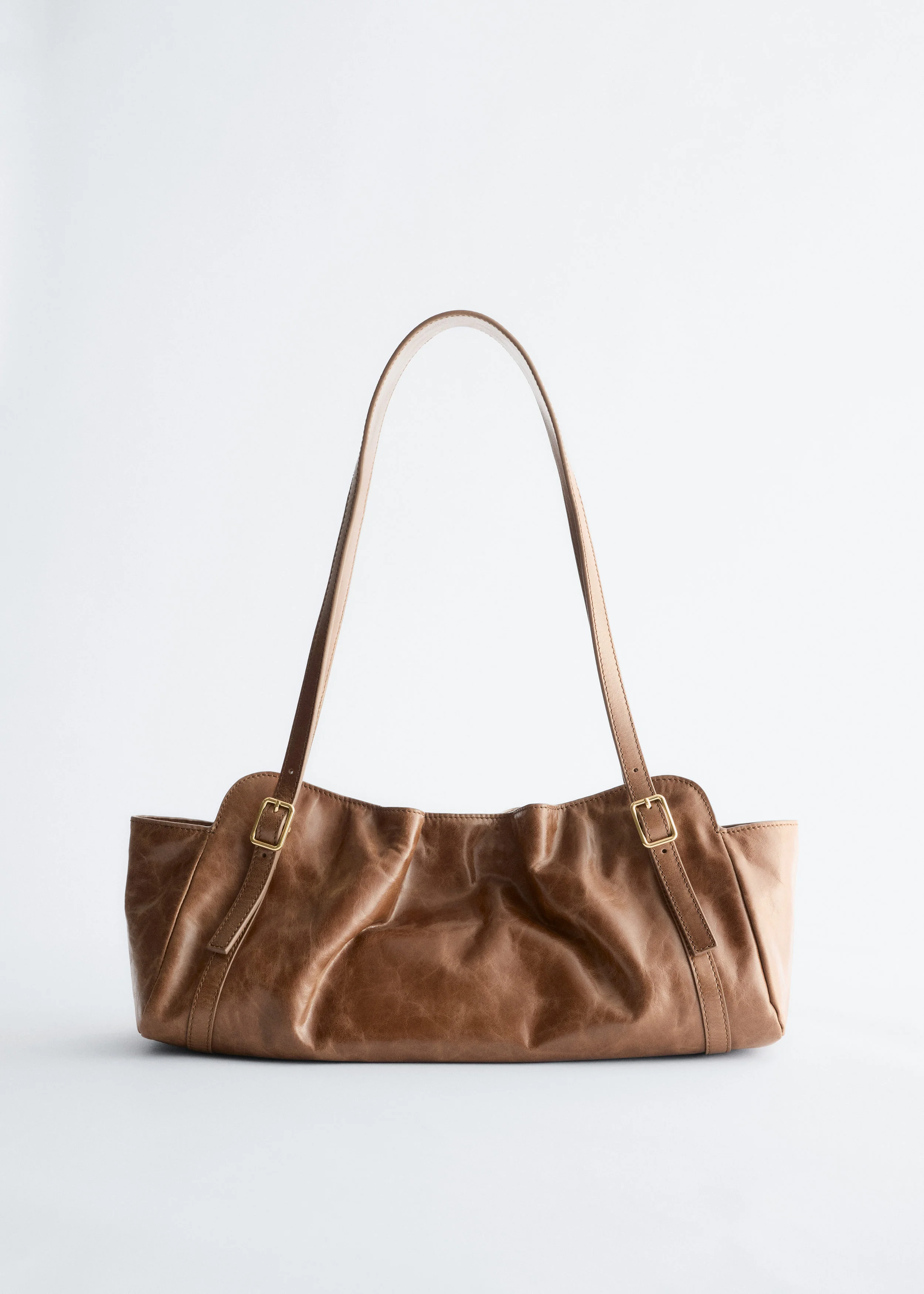 Low-profile Leather Shoulder Bag - 1