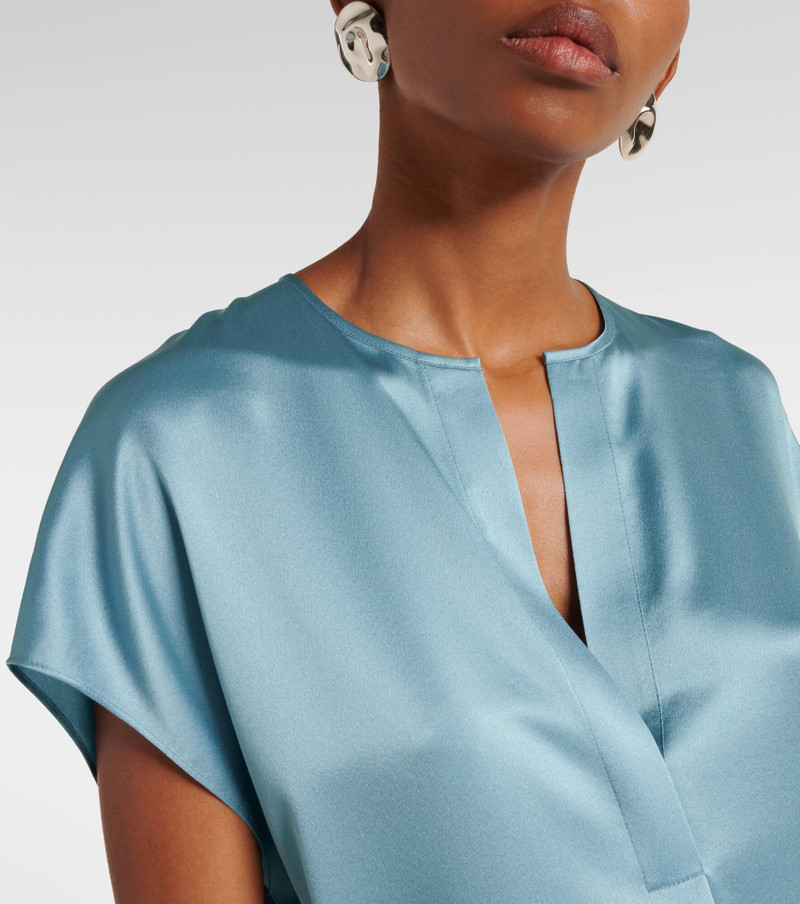Tie-neck silk blouse 5