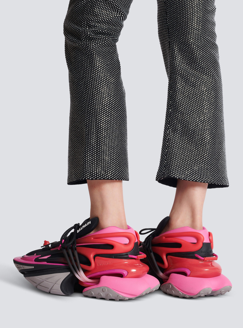 Balmain Unicorn trainers in neoprene and leather outlook