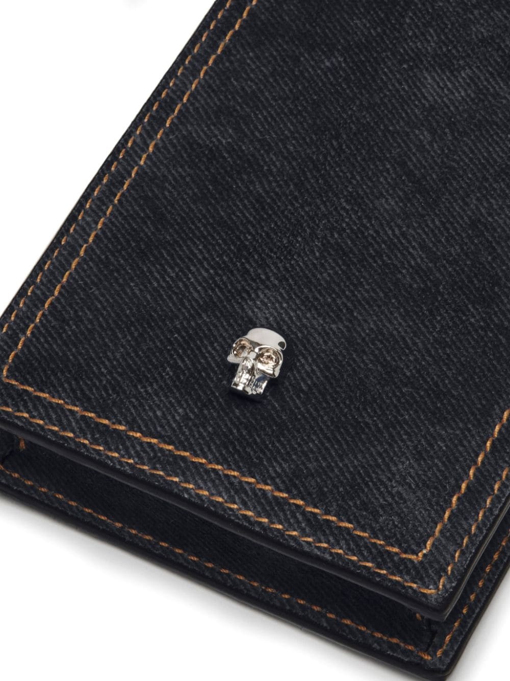 skull-detail denim phone holder - 4