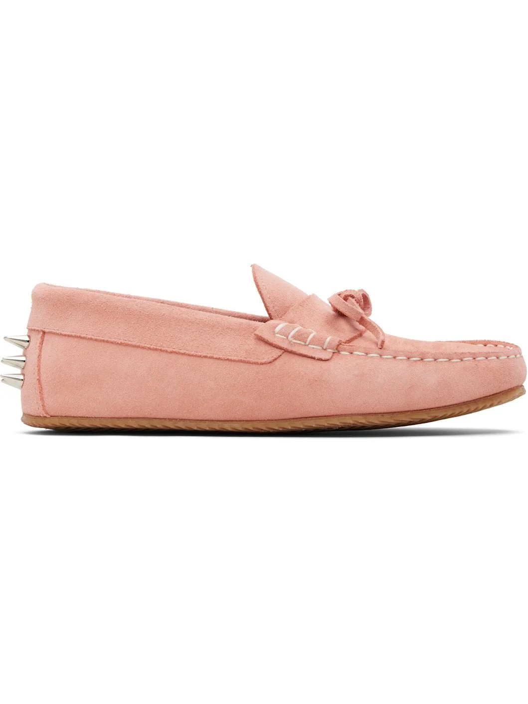 SSENSE Exclusive Pink Spike Loafers - 1