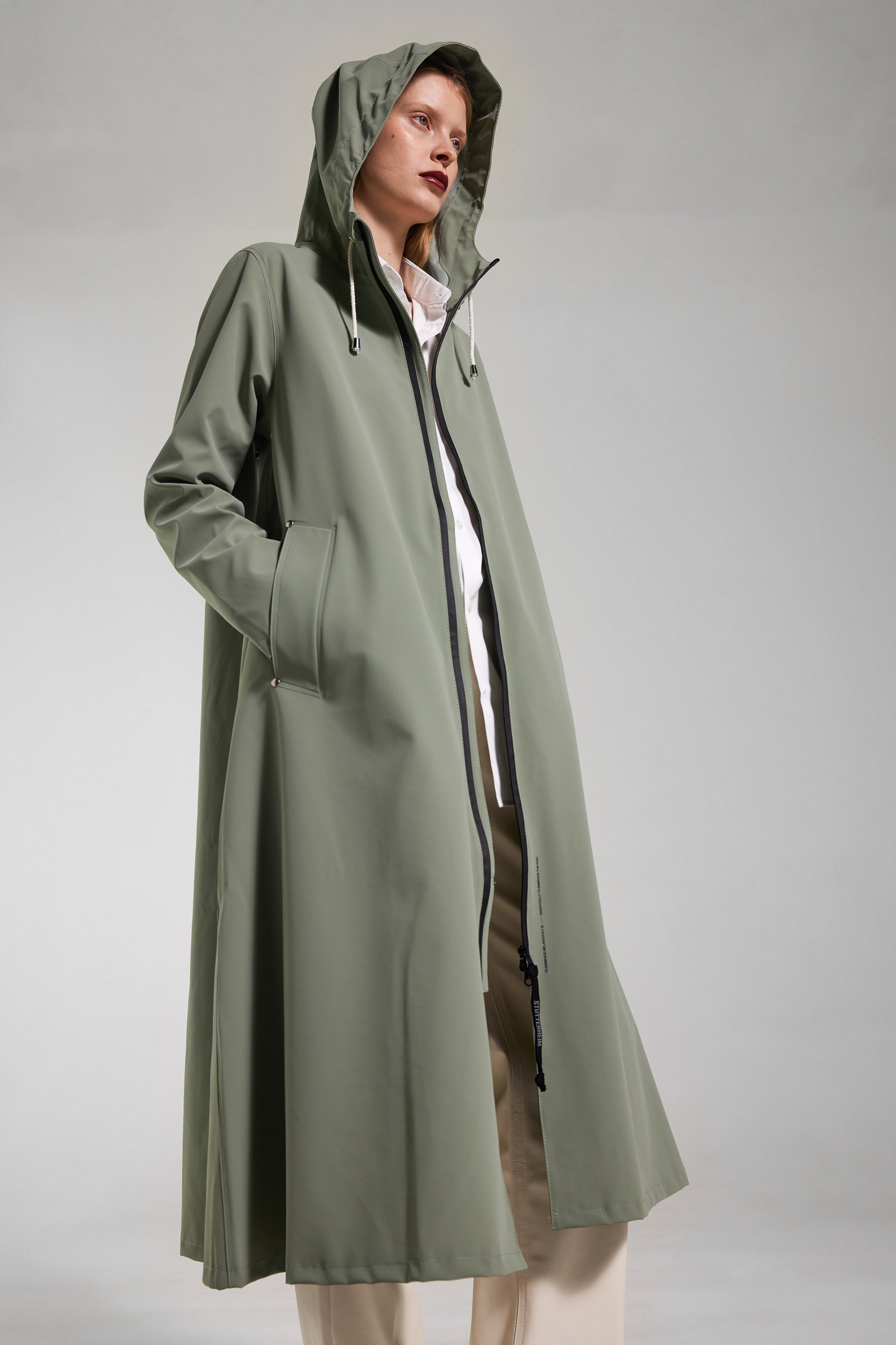 Mosebacke Long Lightweight Zip Matte Raincoat Comet - 5