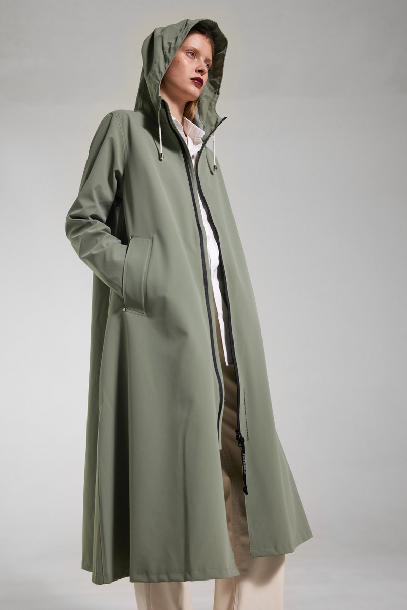 Mosebacke Long Lightweight Zip Matte Raincoat Comet 5
