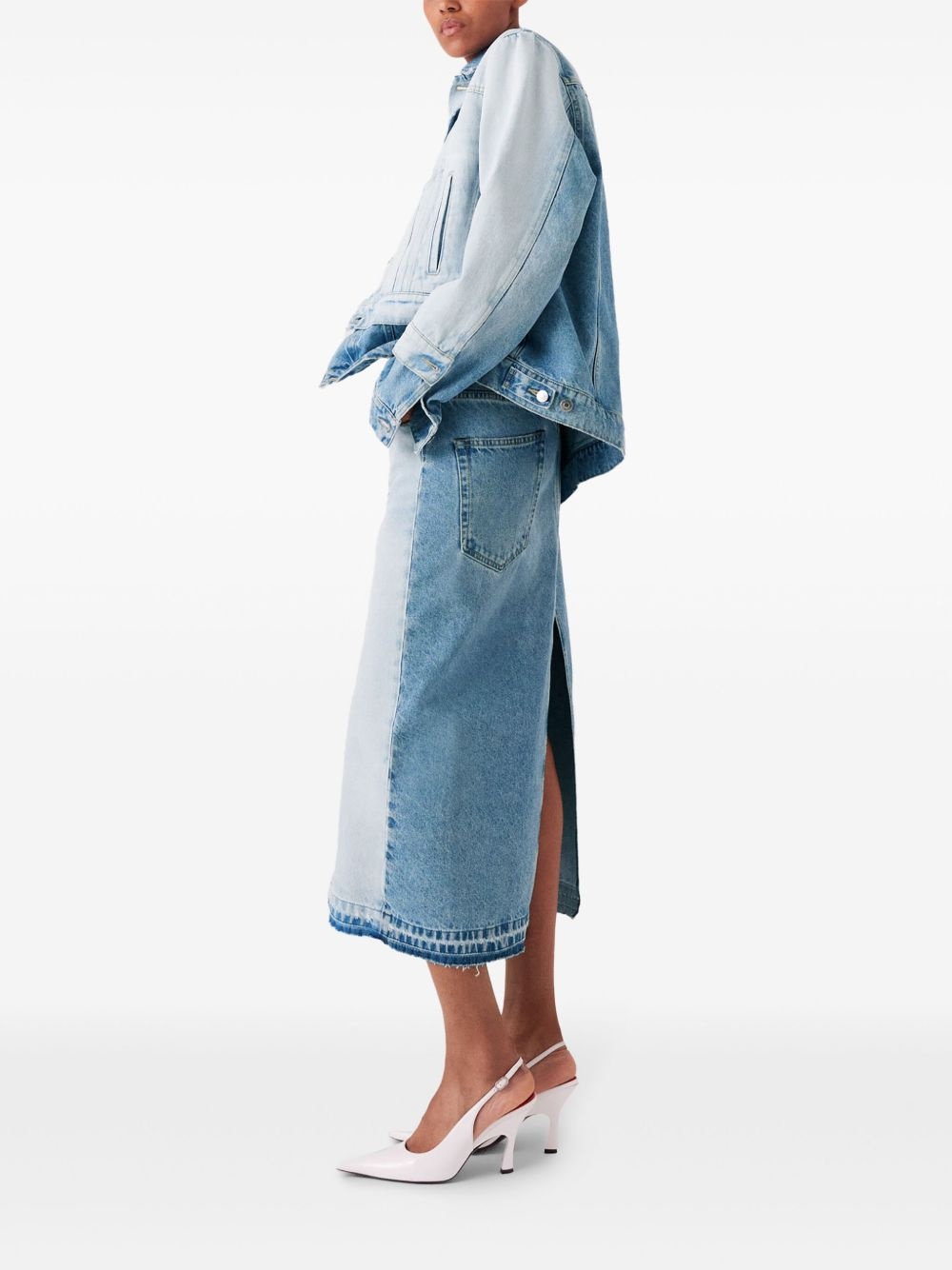 cotton midi skirt - 3