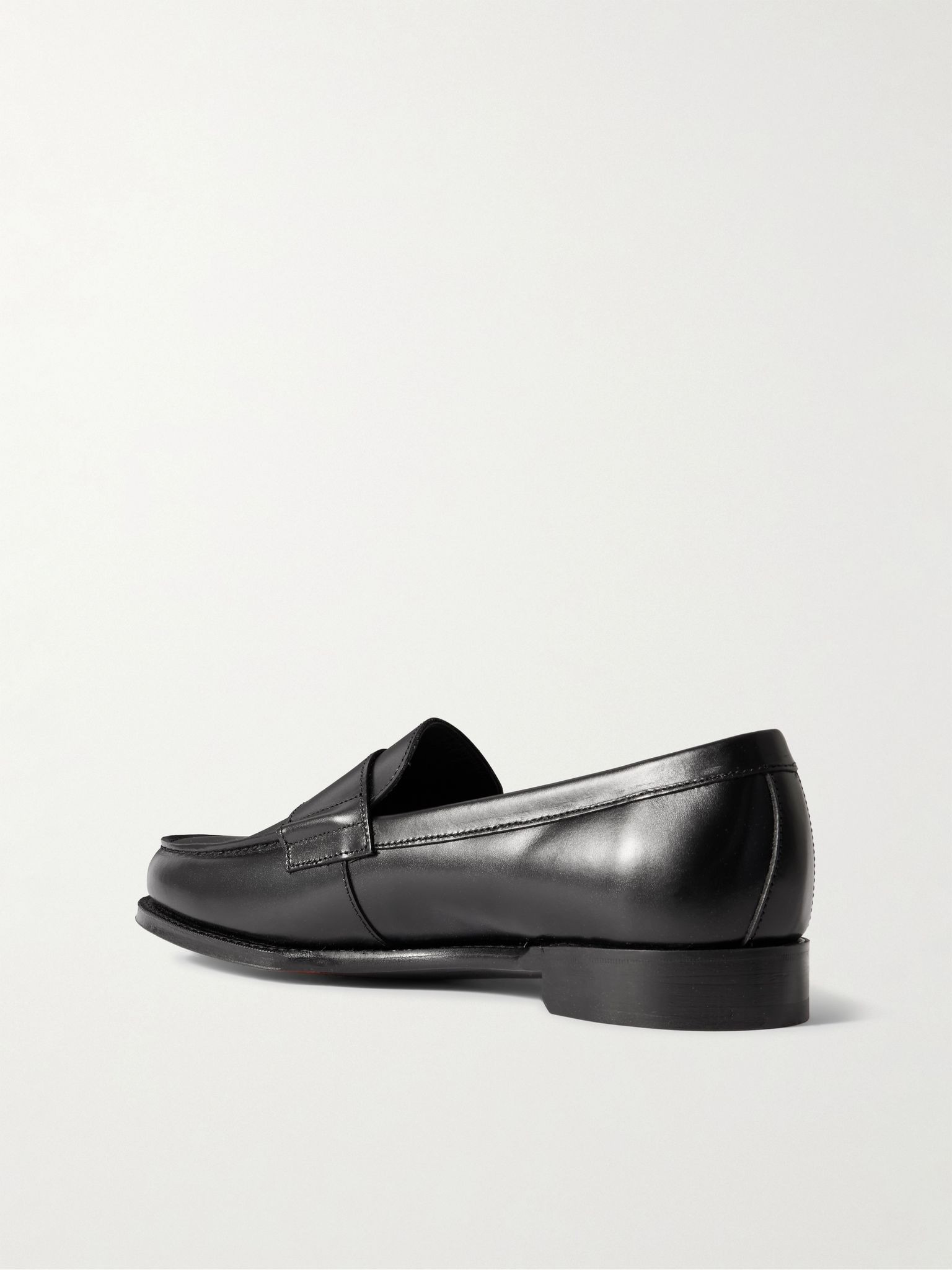 Charles Leather Penny Loafers Black - 4