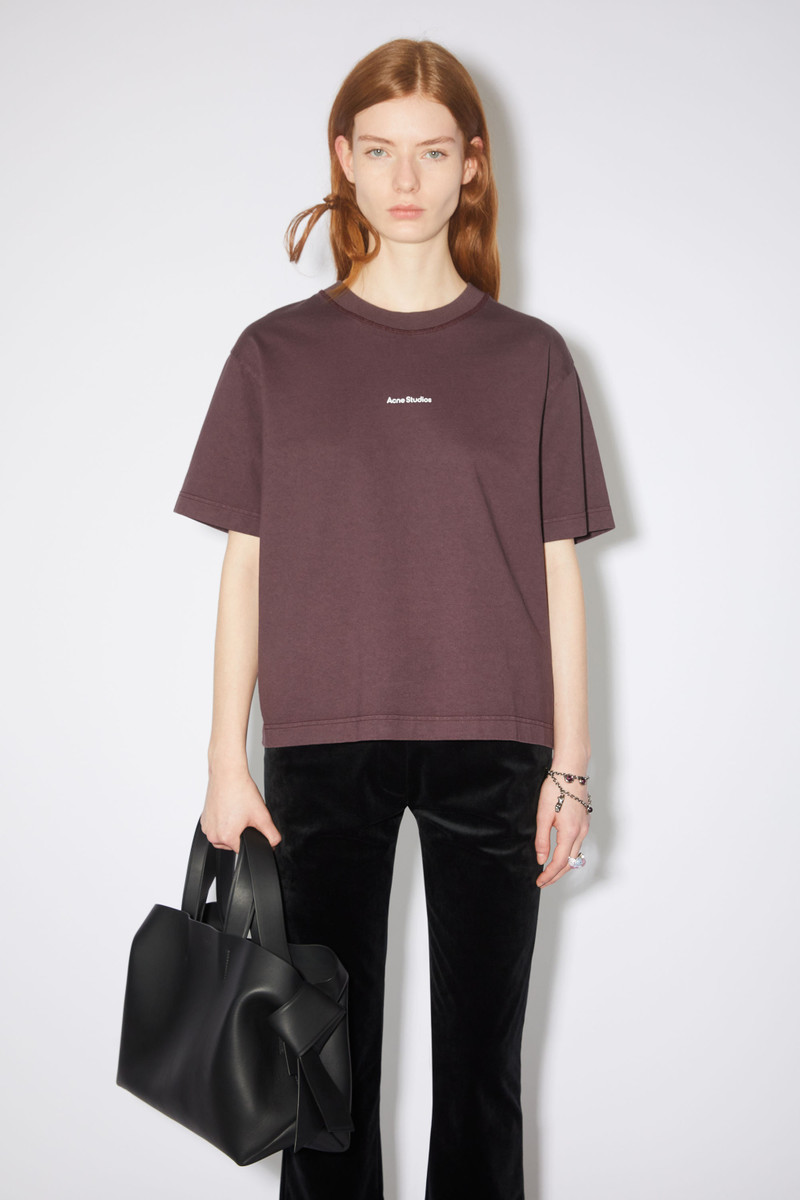 Acne Studios Logo t-shirt - Aubergine purple outlook