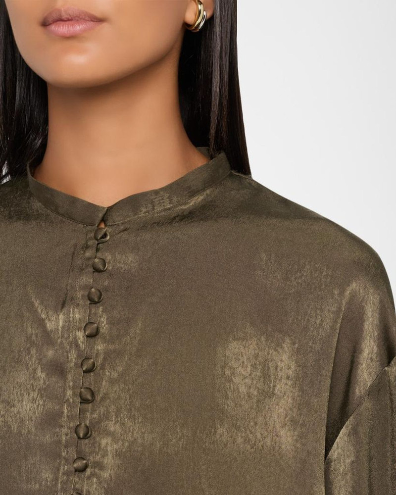 Ezia Long-Sleeve Flutter Blouse 5
