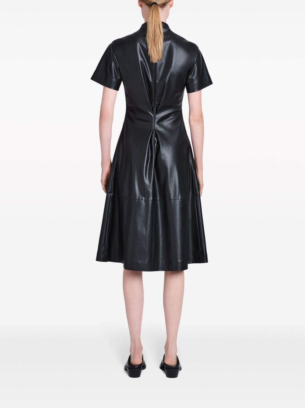 Esther faux-leather dress - 4