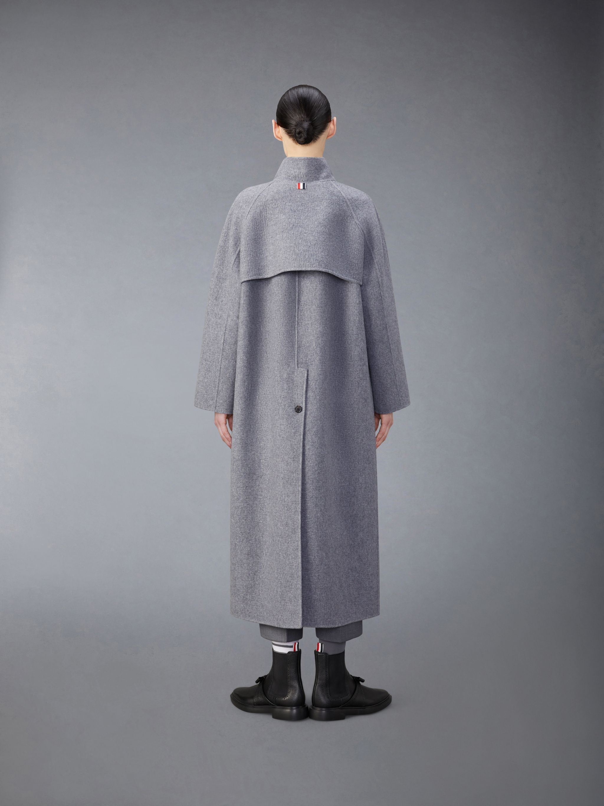 Wool Cashmere Funnel Neck Coat - 2