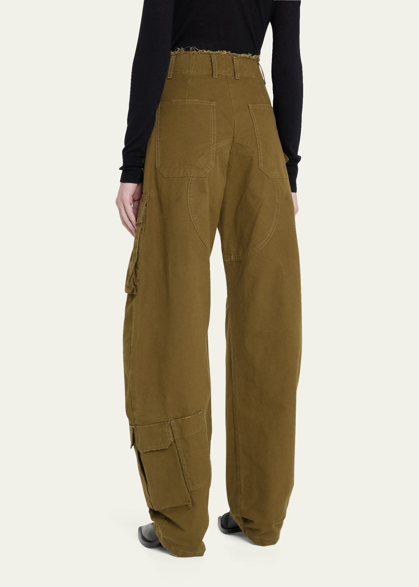Rosalind Wide Tapered Cargo Pants - 3