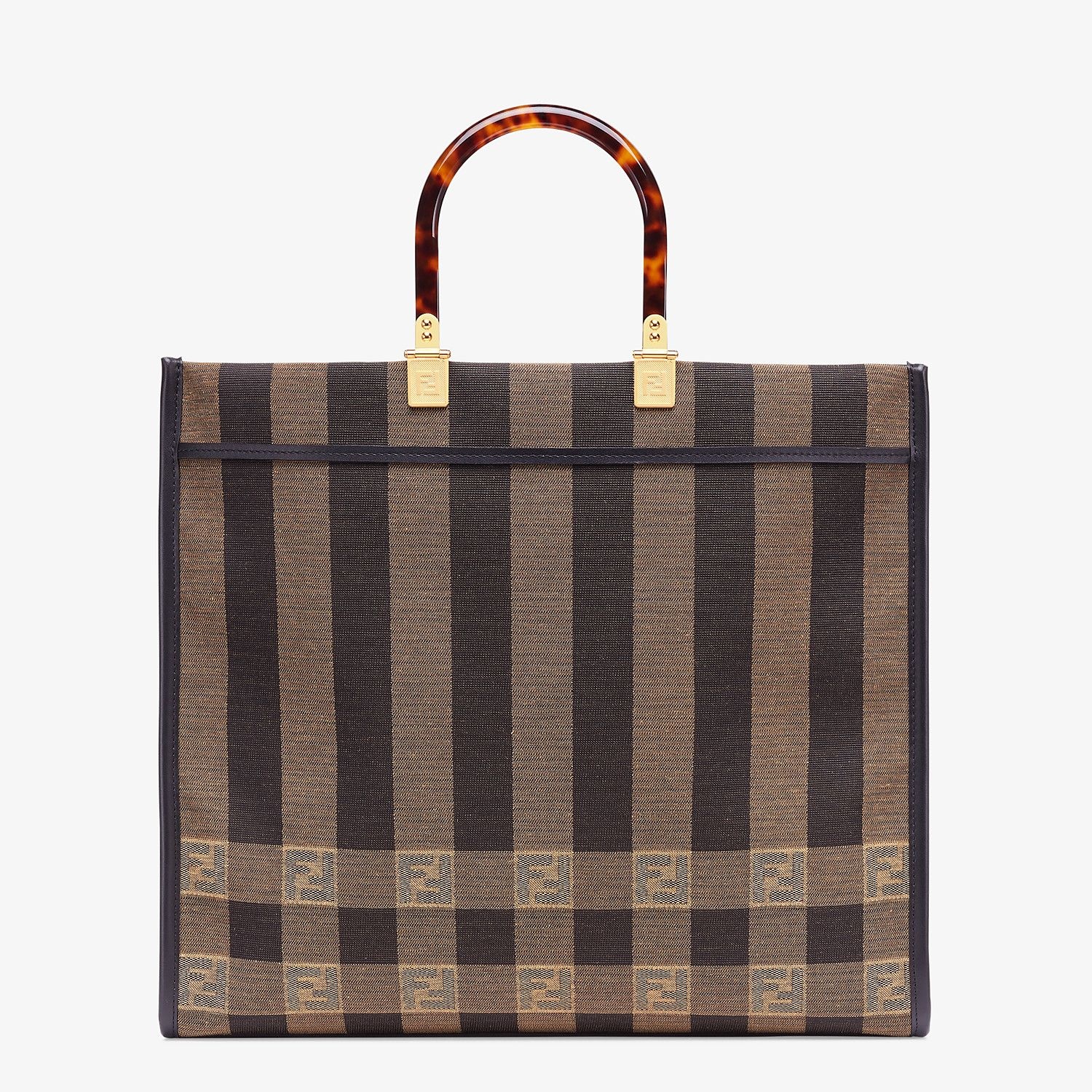 Shopper in brown fabric - 1