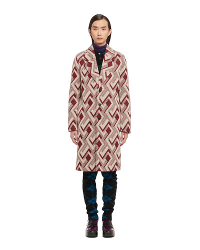 Prada Jacquard wool coat outlook