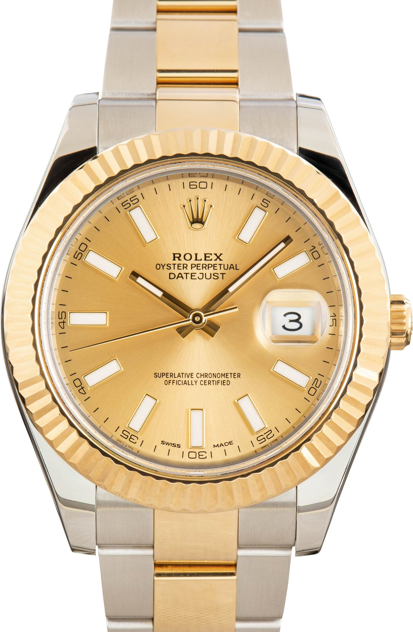 Pre-owned Rolex Datejust II Ref 116333 Champagne Dial - 1