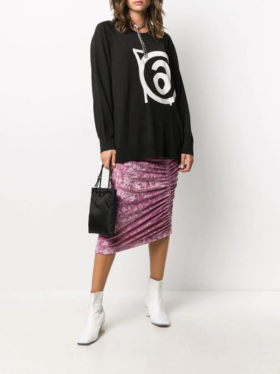 MM6 Maison Margiela intarsia-knit long-sleeve jumper outlook