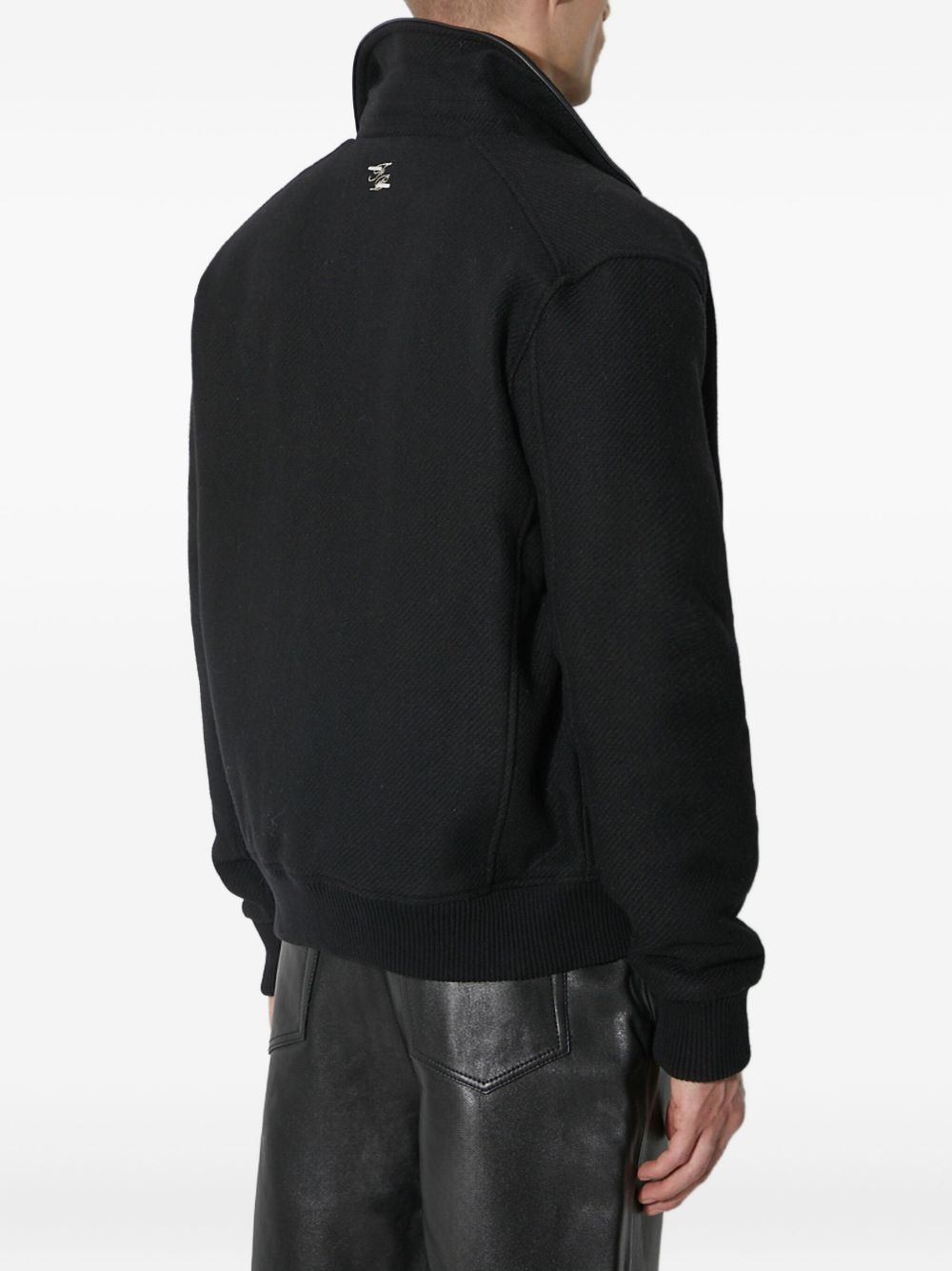 embroidered zip-front jacket - 4