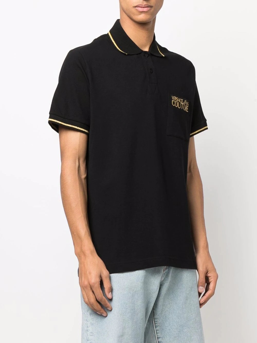 embroidered-logo cotton polo shirt - 3