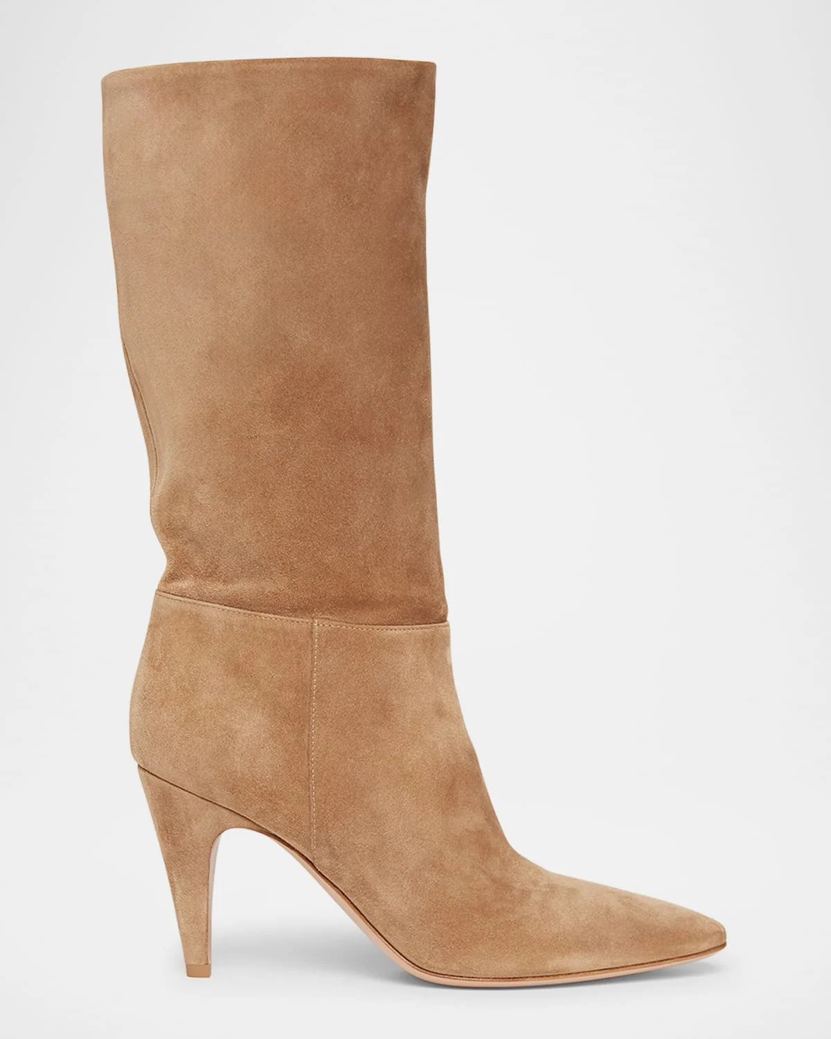 Slouchy Suede Mid Boots - 1