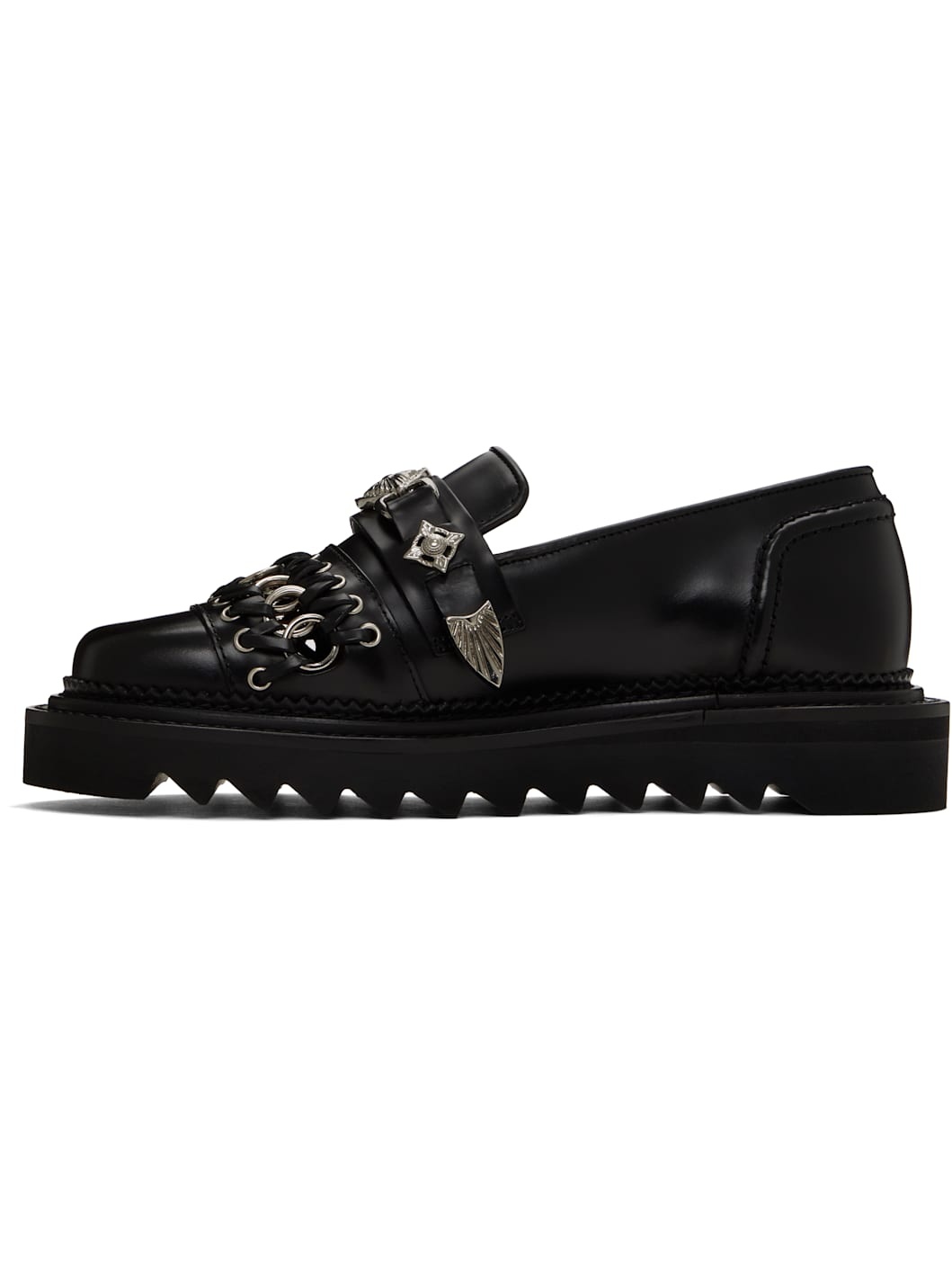 Black Leather Loafers - 3
