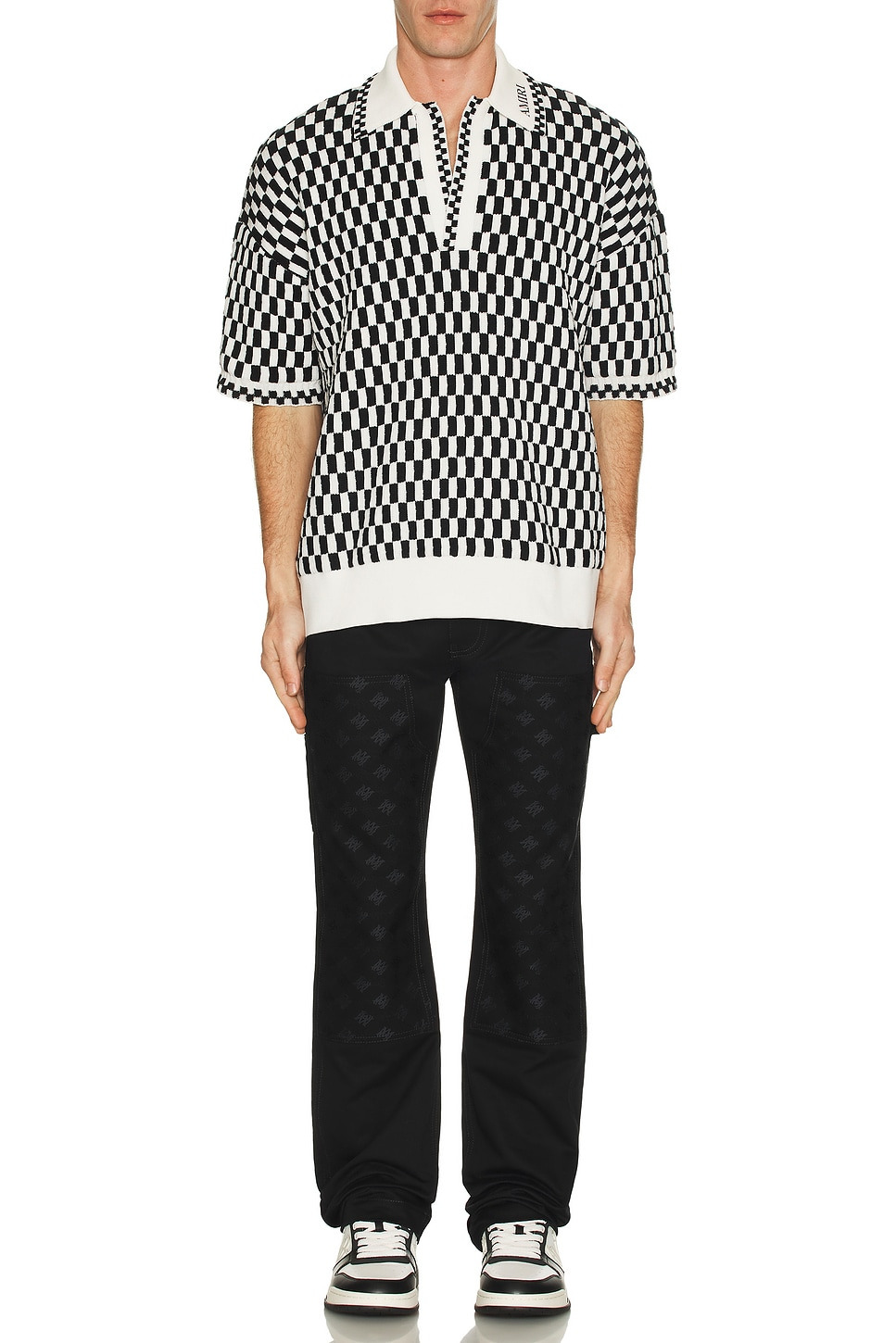 Checkered Oversized Polo - 5