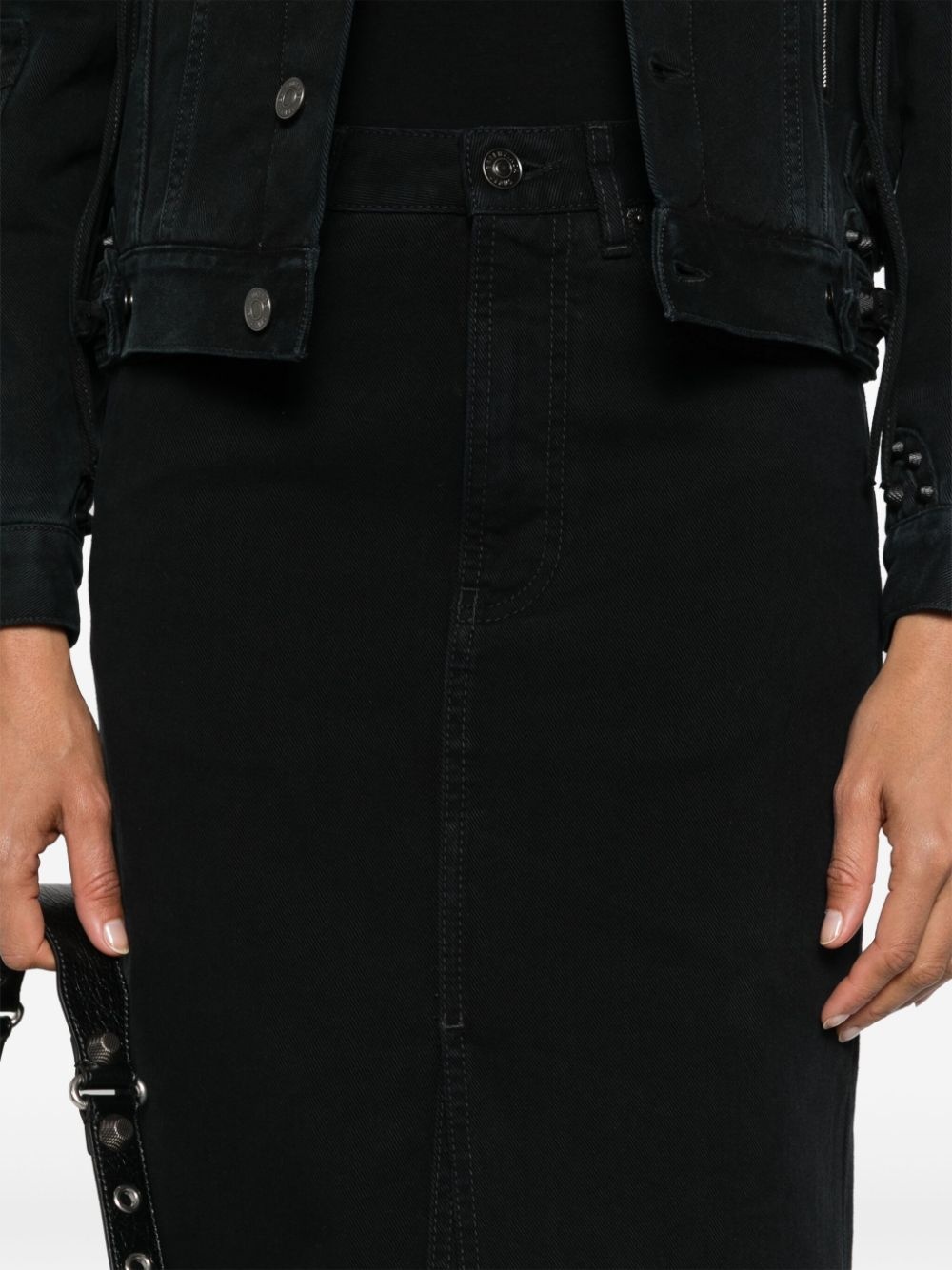 high-waisted denim skirt - 5