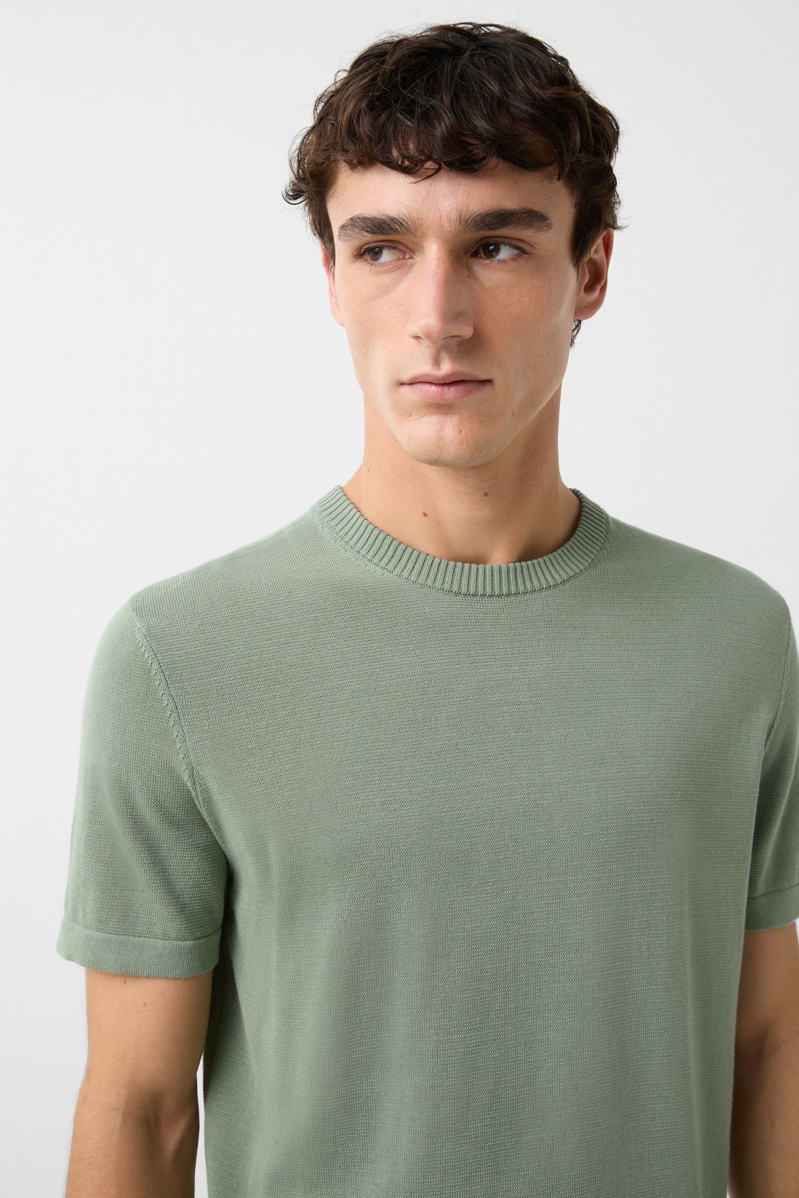 Knitted shirt Lloyd in Eucalyptus - 4