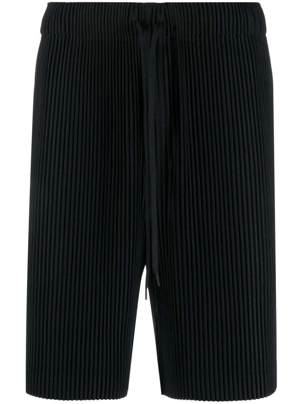 fully-pleated bermuda shorts - 1