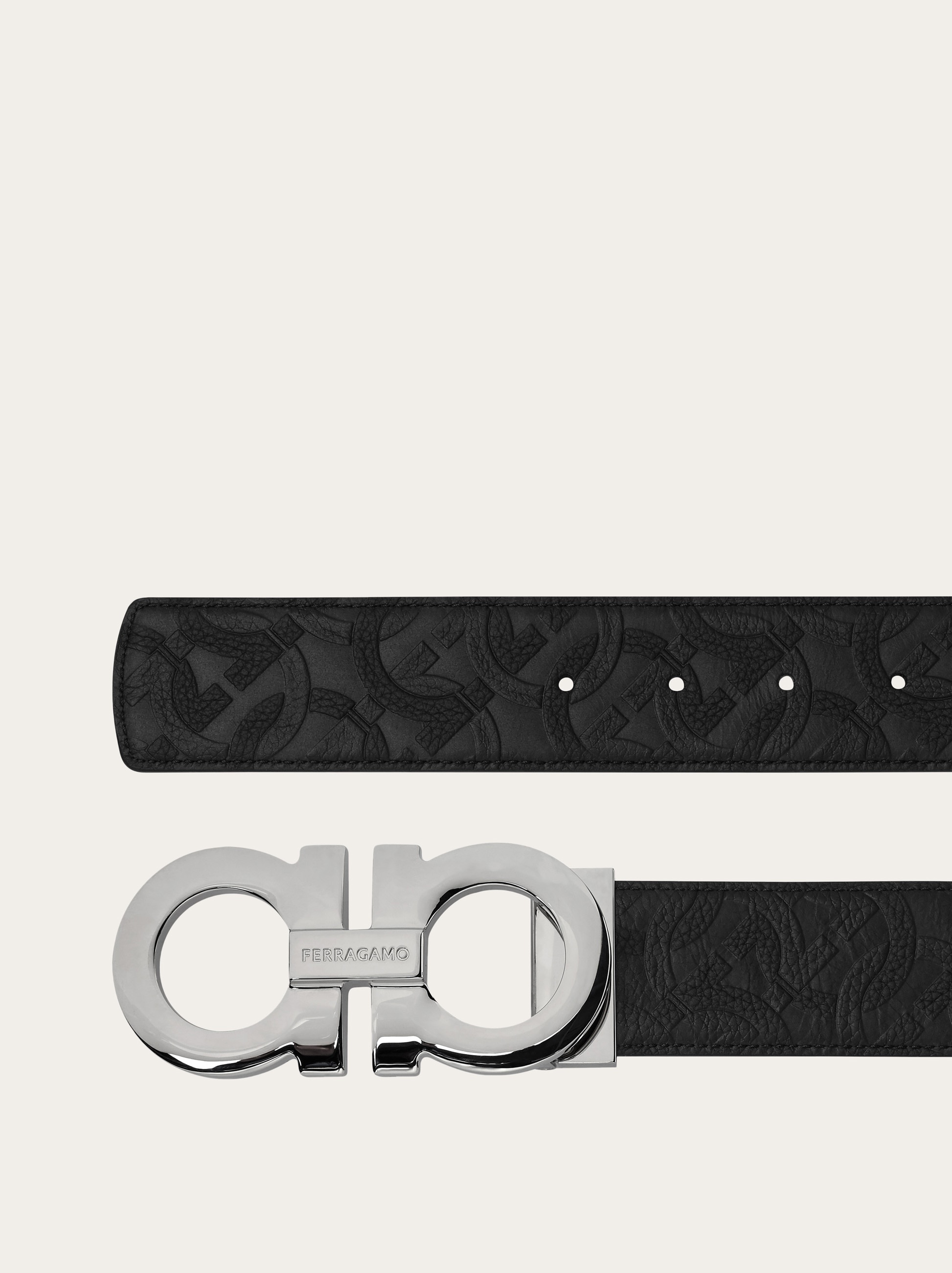 Reversible and adjustable Gancini belt - 2