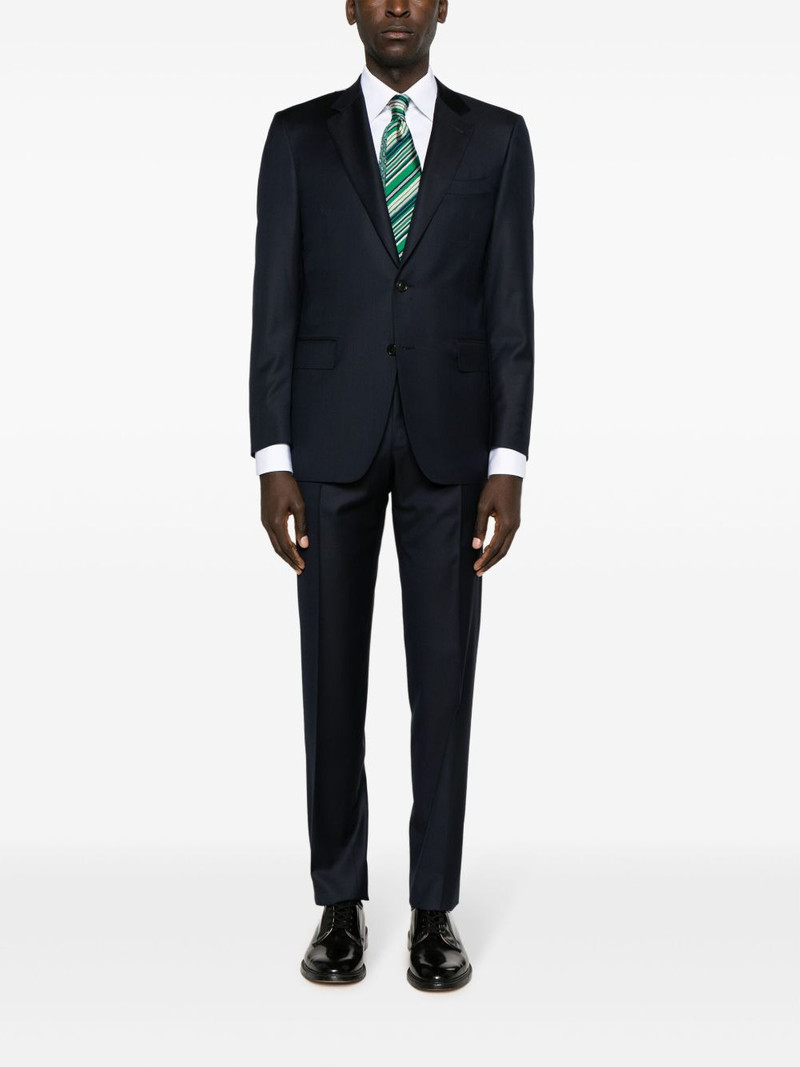 Canali peak-lapes wool single-breasted suits outlook