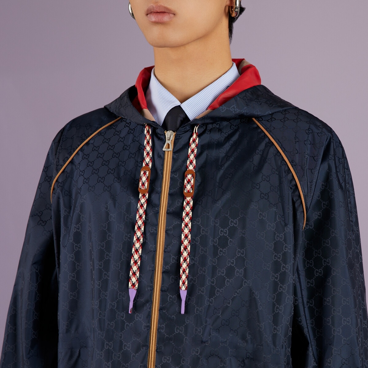 Technical GG hooded jacket - 3