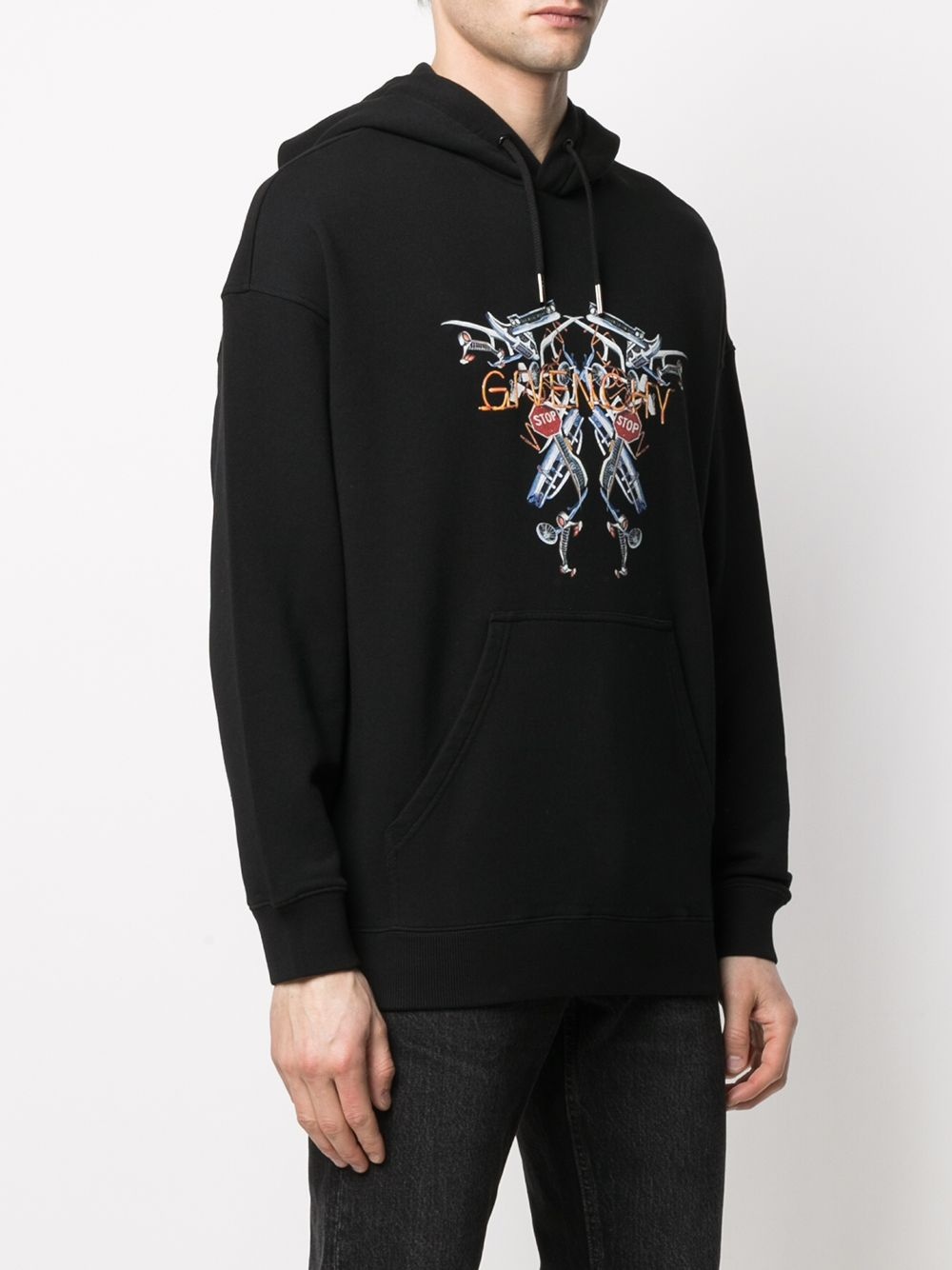 logo-embroidered hoodie - 3