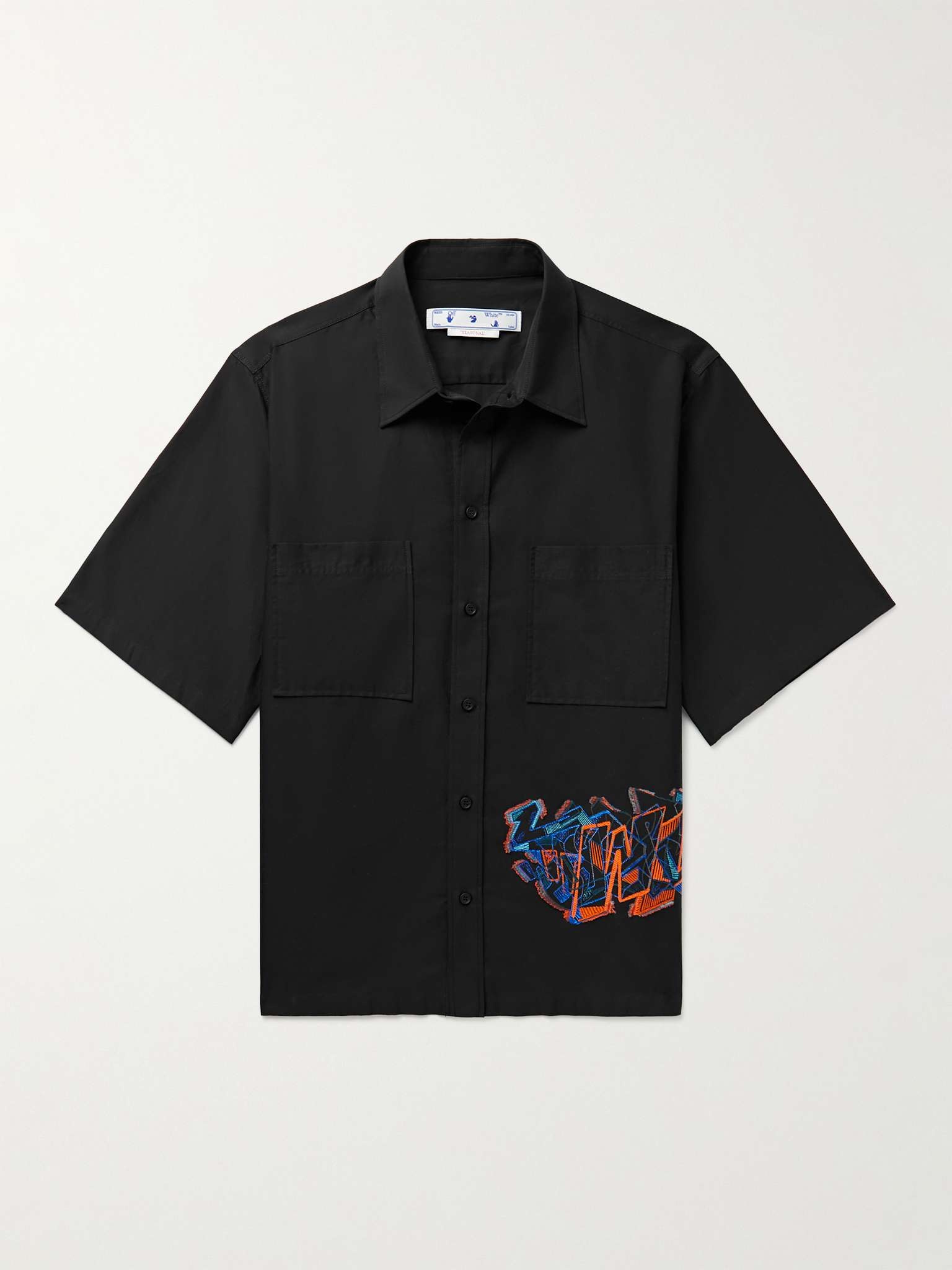 Graf Coupe' Embroidered Cotton-Blend Poplin Shirt - 1