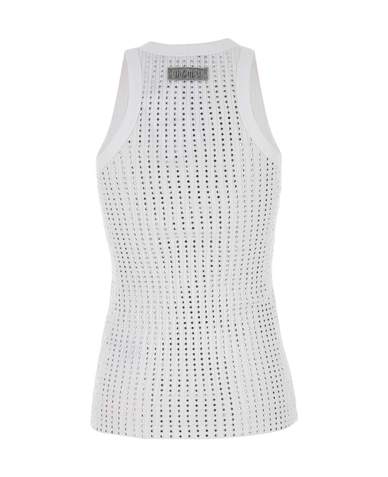 Embellished Cotton Tank Top - 2