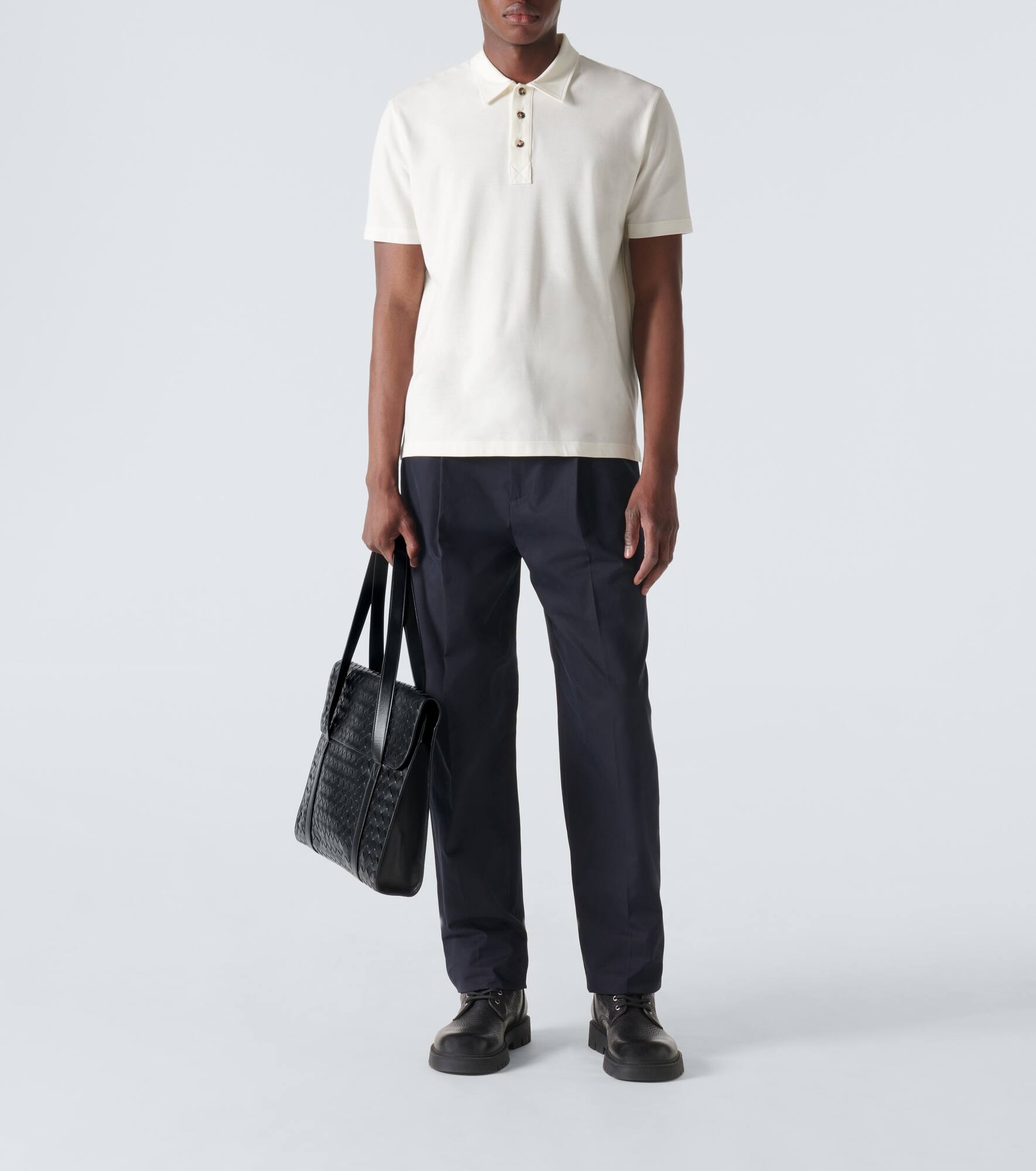 Cotton piqué polo shirt - 2